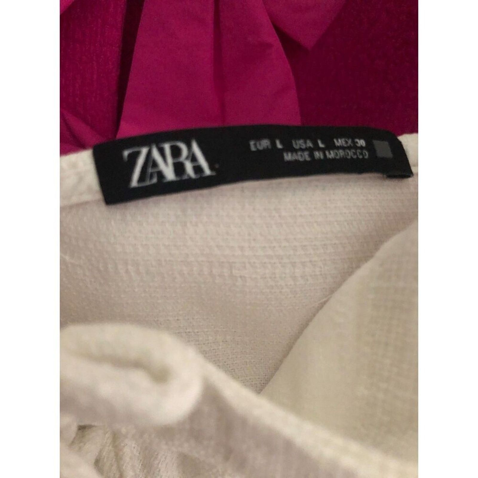 Zara ZARA Off The Shoulder Puff Sleeves Mini Dress With Detail L Size L / US 10 / IT 46 - 10 Thumbnail