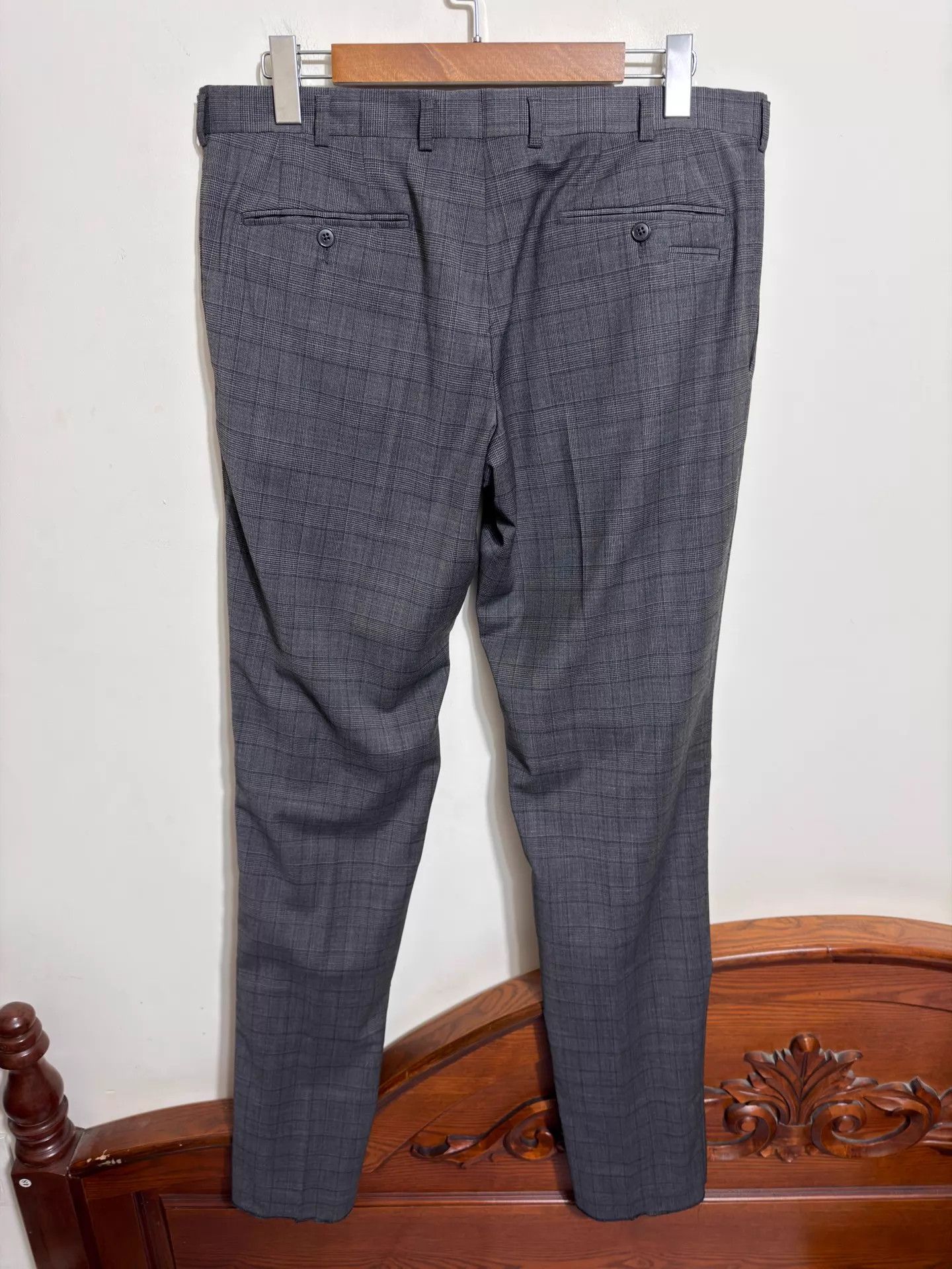 Dolce & Gabbana DG Slim Fit Trousers Dark Gray POW Check IT50 Size US 34 / EU 50 - 2 Thumbnail