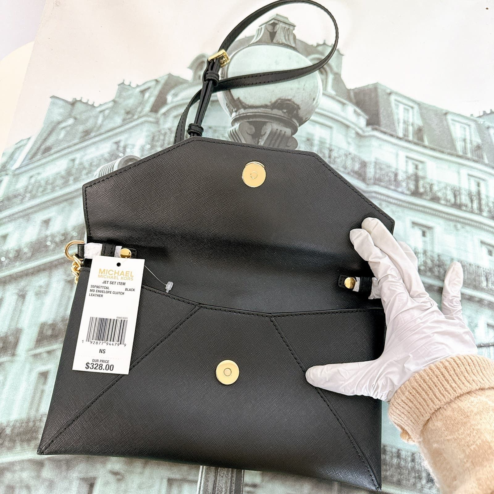 Michael Kors MICHAEL KORS 35F9GTTC6L Jet Set Medium Saffiano Leather Clut Size ONE SIZE - 4 Thumbnail