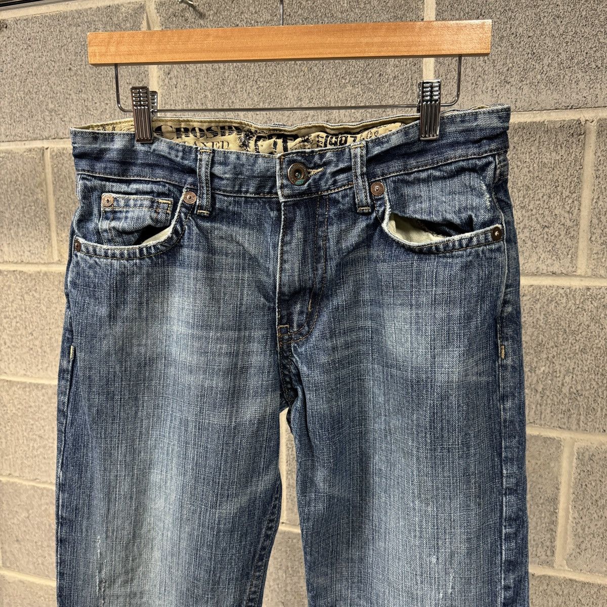 Vintage Y2K Baggy Embroidered Distressed Faded Jeans ERD Grunge Size US 30 / EU 46 - 3 Thumbnail