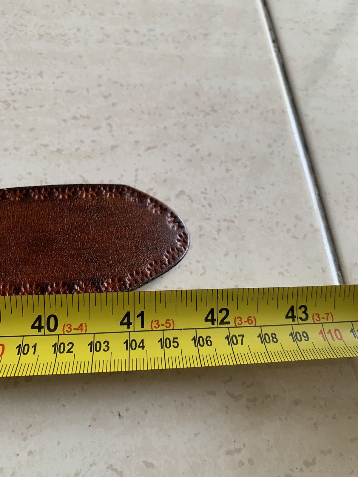 Leather Leather belt with stud Size ONE SIZE - 4 Thumbnail