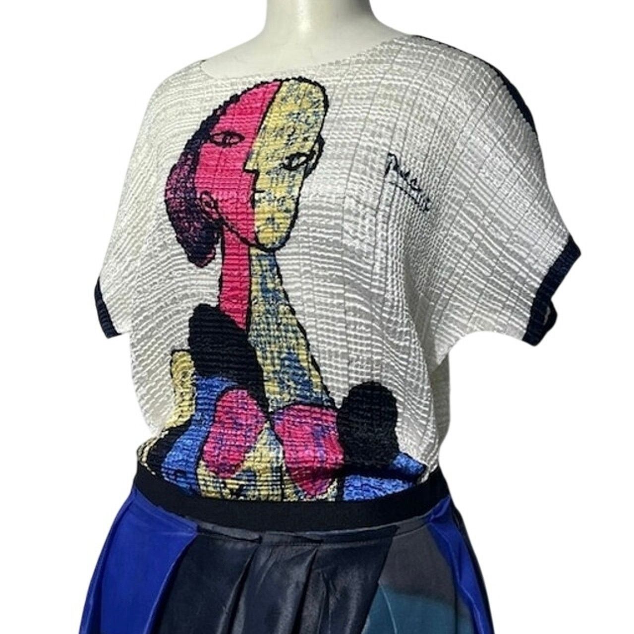 Other 90s Vintage VALENTINA Picasso Crinkle Top, One Size Size ONE SIZE - 7 Thumbnail