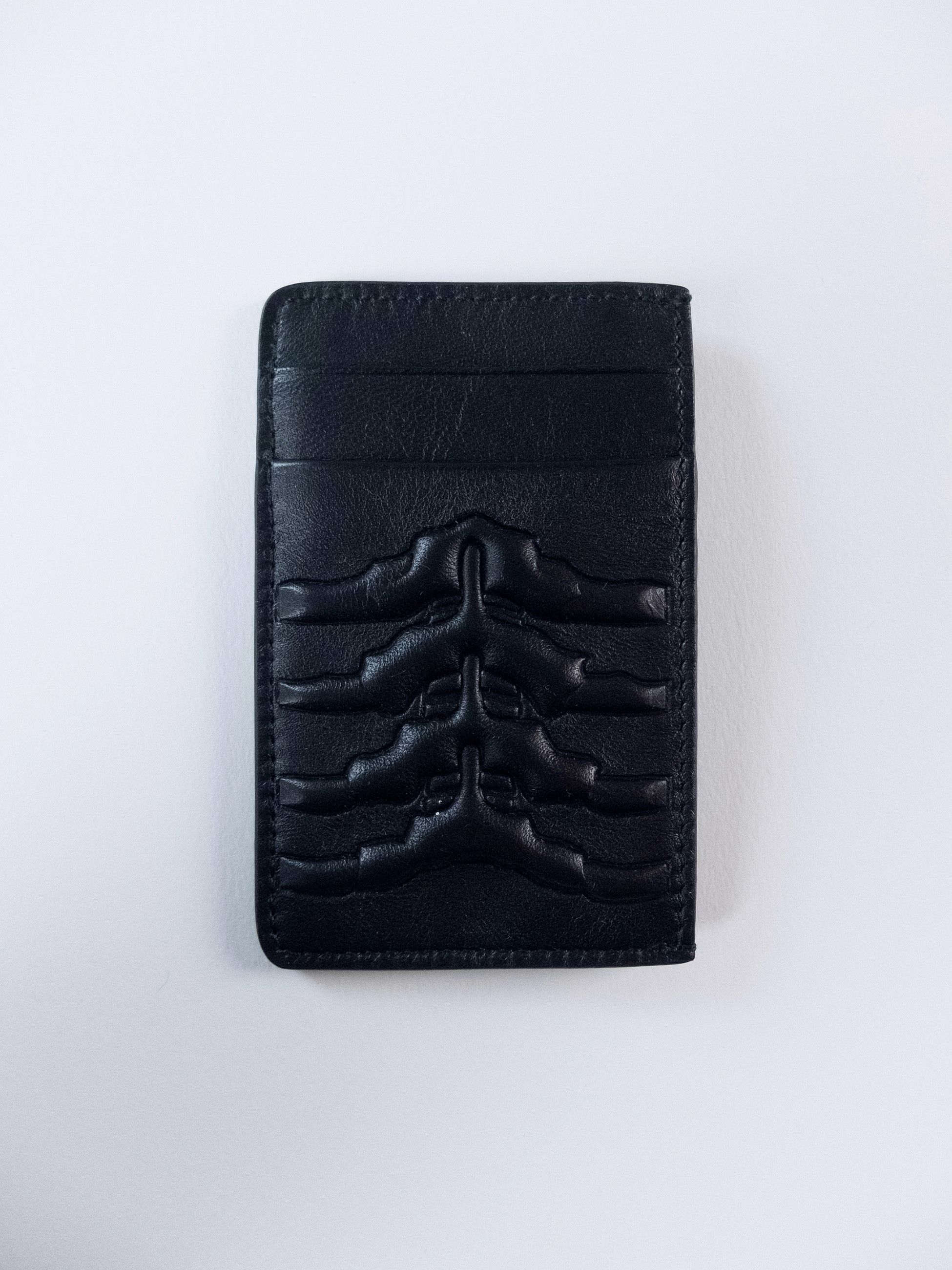 Alexander McQueen ALEXANDER MCQUEEN black rib cage design leather card holder Size ONE SIZE - 1 Thumbnail