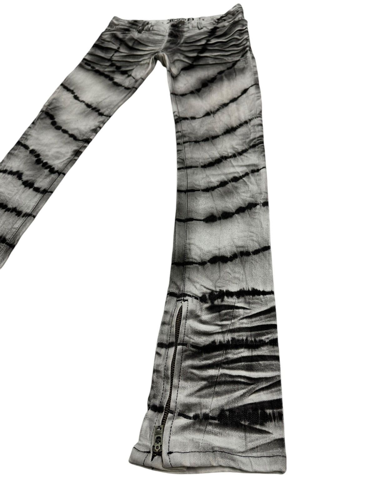 Japanese Brand ⚡️⚡️Johnny Wolf Abstract Whiskered Skinny zipper Leg Jeans Size US 30 / EU 46 - 6 Thumbnail