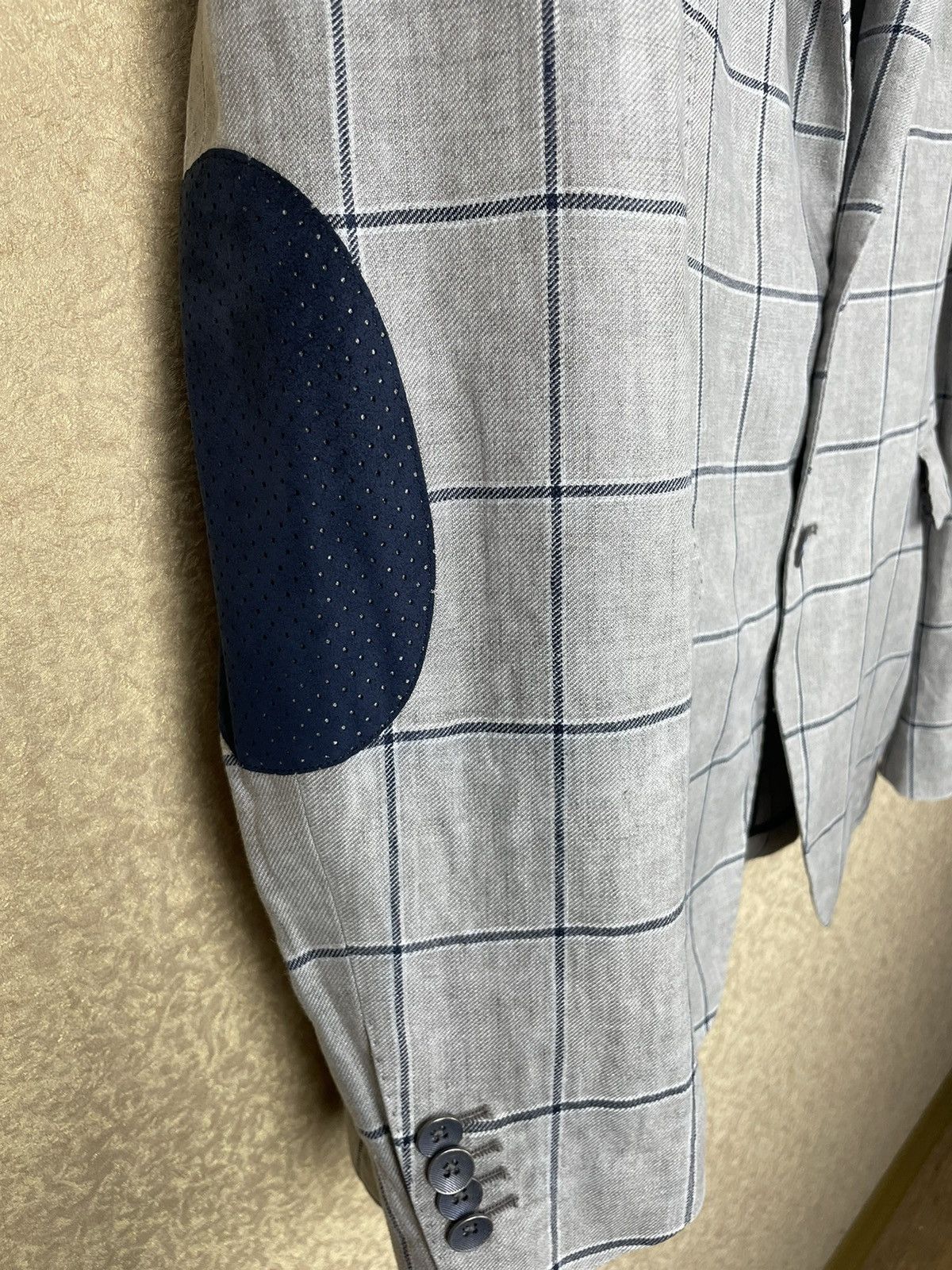 Tagliatore Tagliatore Linen Delavé Blazer Mens L 54 Grey Made in Italy Size 54R - 5 Thumbnail