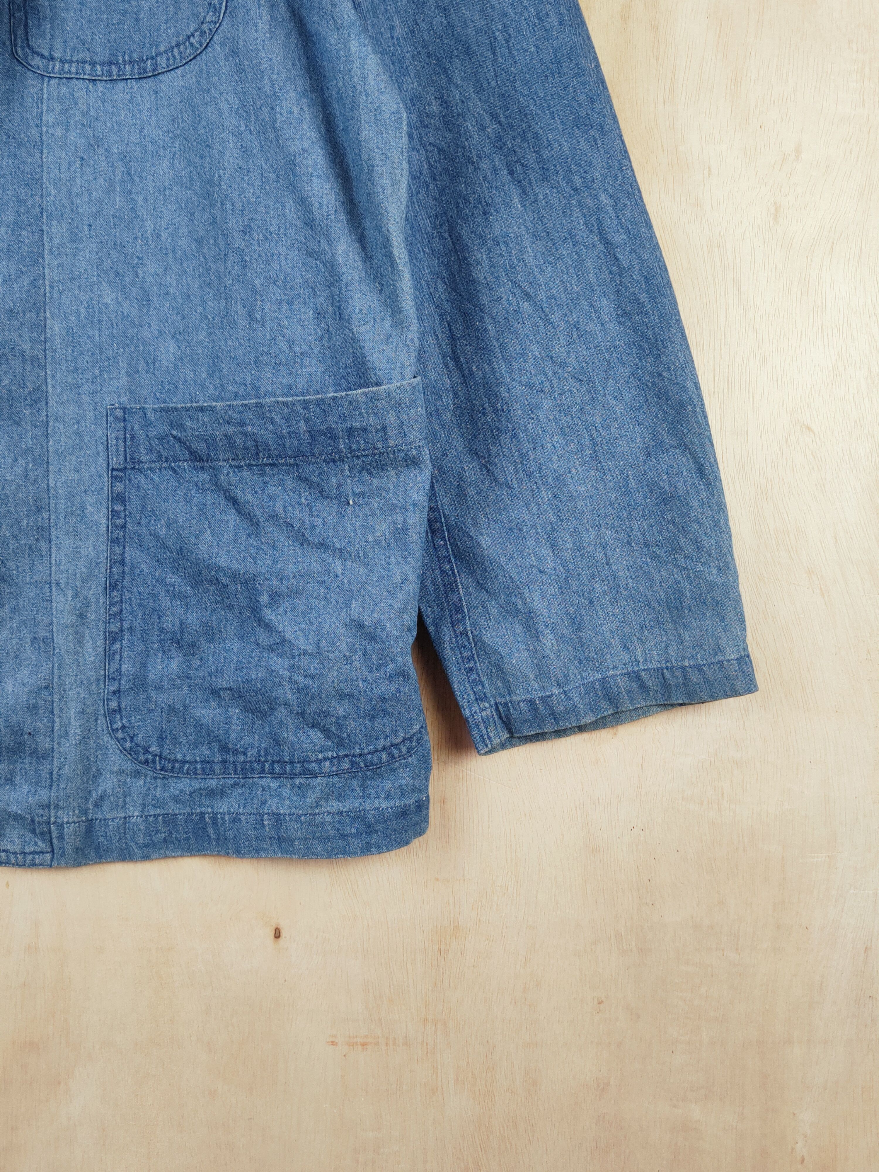 Japanese Brand × Vintage Retro Design 💥 Spinash Blue Soft Denim Jackets Size US L / EU 52-54 / 3 - 6 Thumbnail