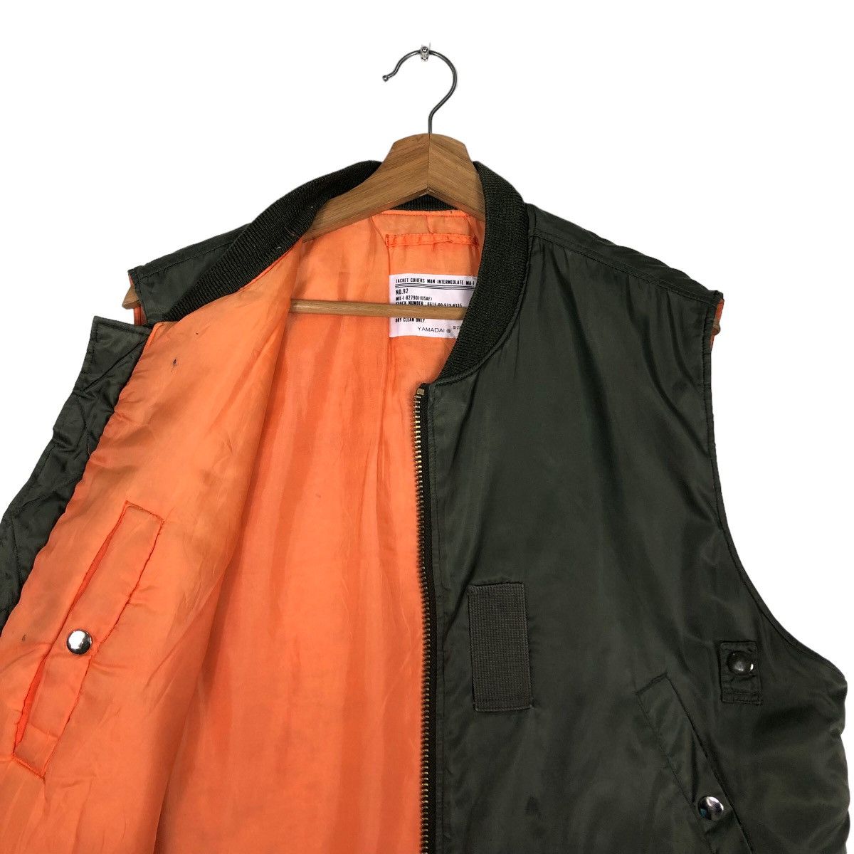 Japanese Brand 🔥Vintage Bomber Vest Jacket Ma-1 Military Buzz Ricksons Size US L / EU 52-54 / 3 - 11 Thumbnail