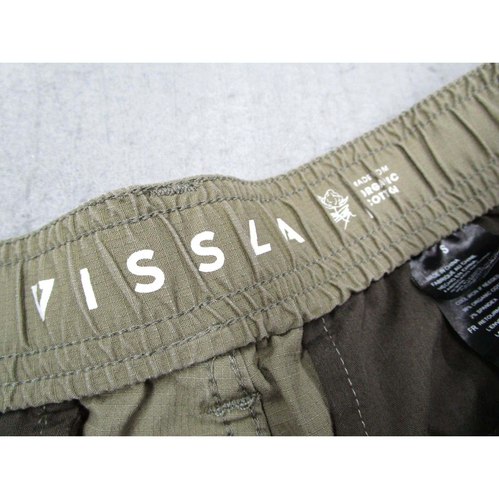 Vissla Vissla Mens Green RIPSTOP short Drawstring Pockets - Organic Cotton 7" Inseam 5-Pocket Chino Shorts Size S Size US 29 - 2 Thumbnail