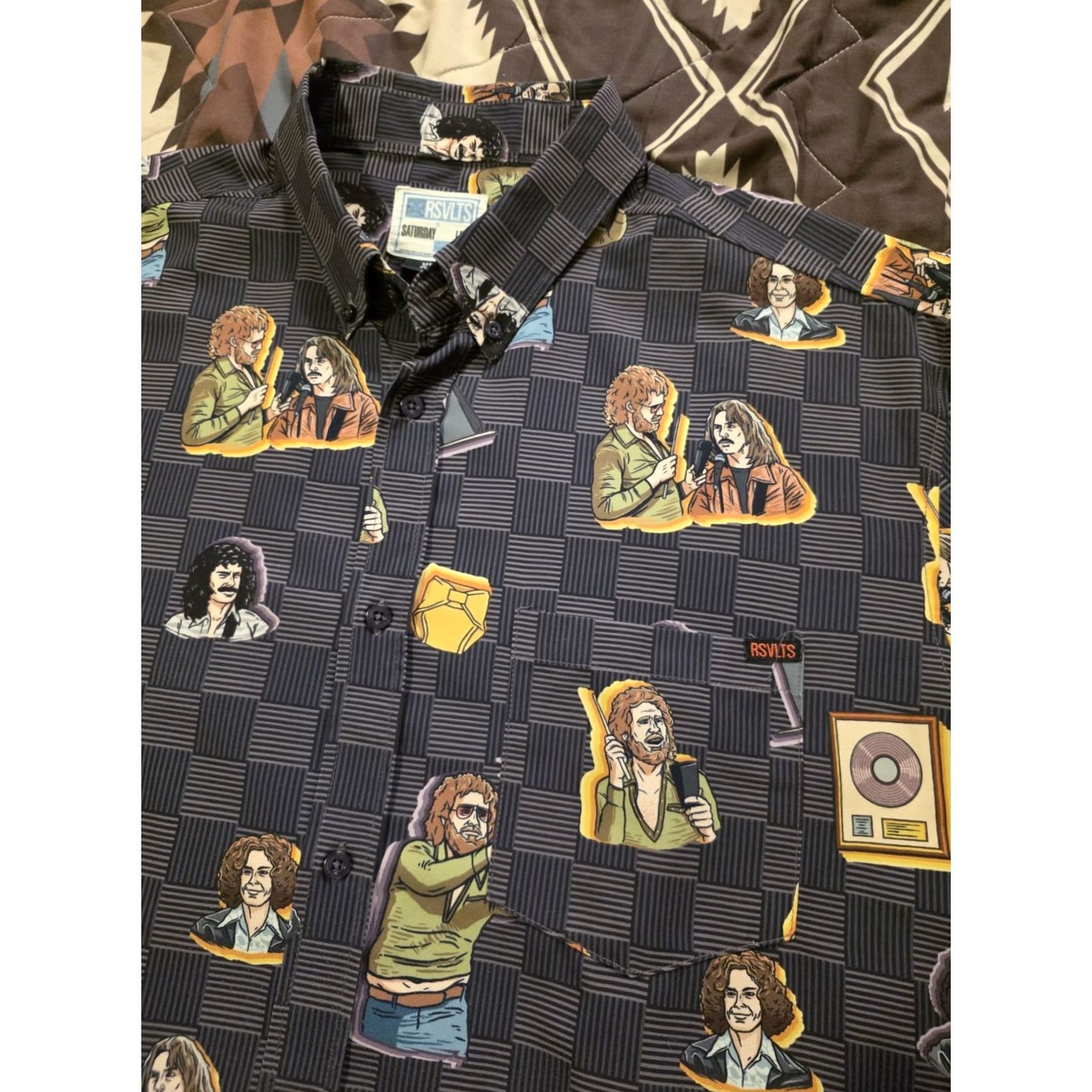 Olive RSVLTS x Saturday Night Live SNL More Cowbell Button Down Shirt Funny Casual XL Size US XL / EU 56 / 4 - 2 Thumbnail