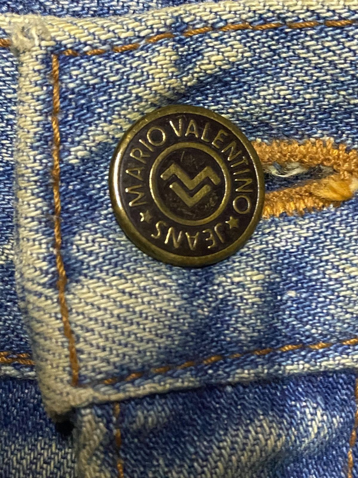 Valentino Vtg Mario Valentino Dirty Mud Wash Distressed Loose Jeans Size US 31 - 19 Thumbnail