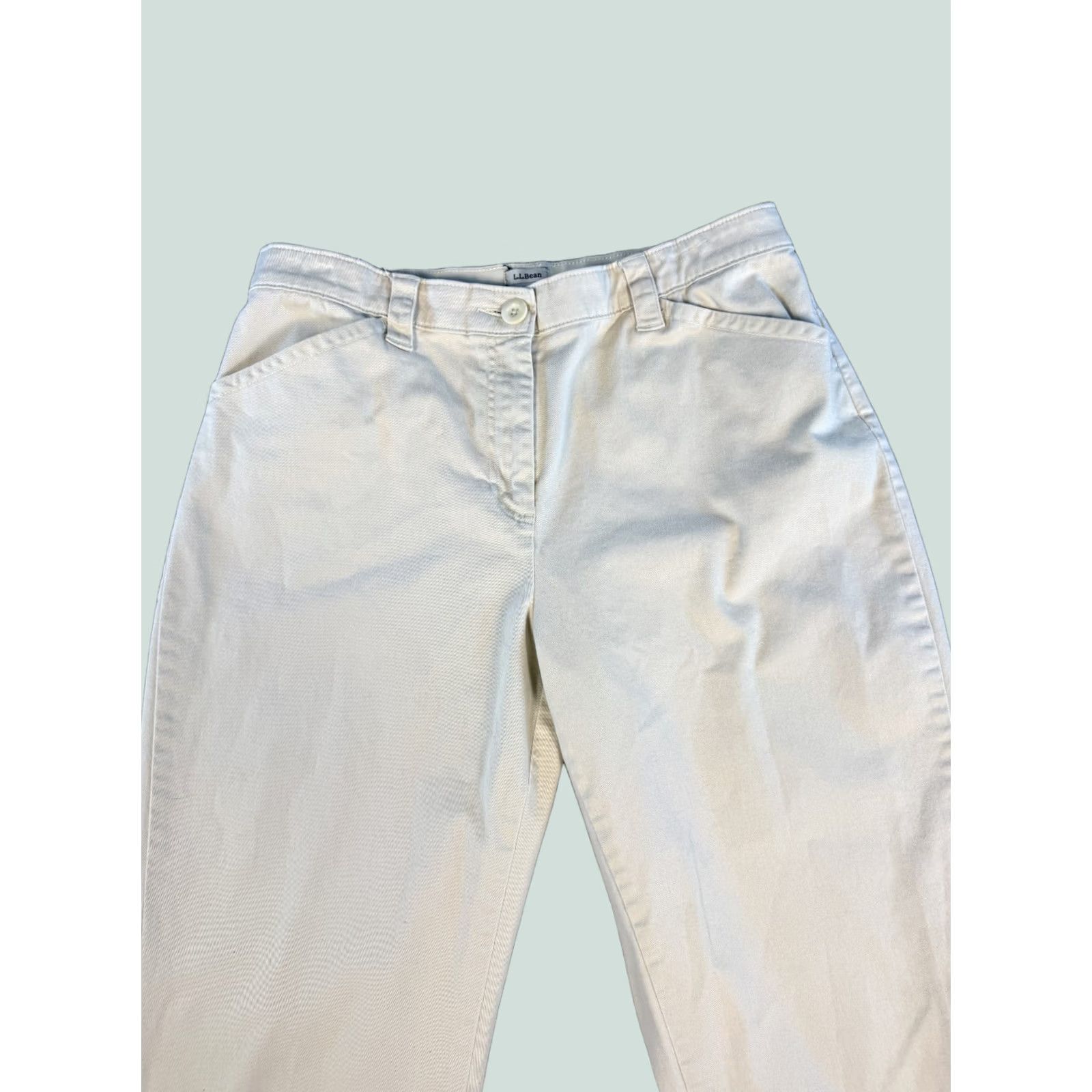 Vintage LL BEAN Pants Capris Crop Women’s Size 14 Khaki Stretch Boho Size 36" / US 14 / IT 50 - 1 Thumbnail