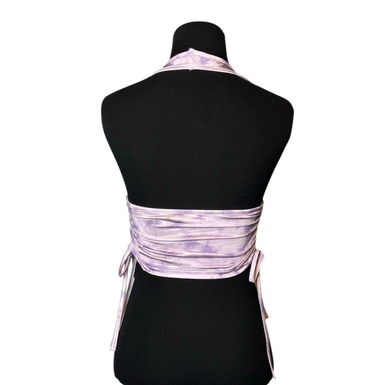 Asos Asos purple tie dye halter crop top size 8 Size M / US 6-8 / IT 42-44 - 2 Thumbnail
