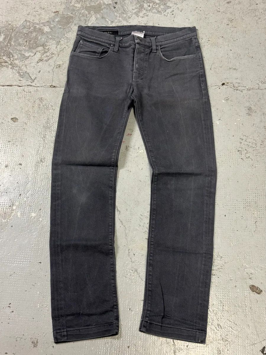 Designer × Gucci × Vintage AW2009 Gucci Grey Slim Denim Jeans Size US 30 / EU 46 - 1 Thumbnail