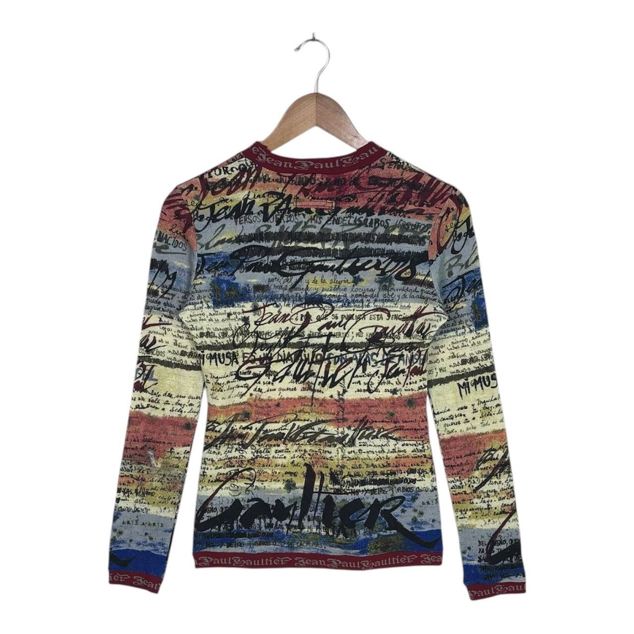 Jean Paul Gaultier JEAN PAUL GAULTIER SS98 CALLIGRAPHY SWEATER JPG MAILLE Size US S / EU 44-46 / 1 - 2 Thumbnail