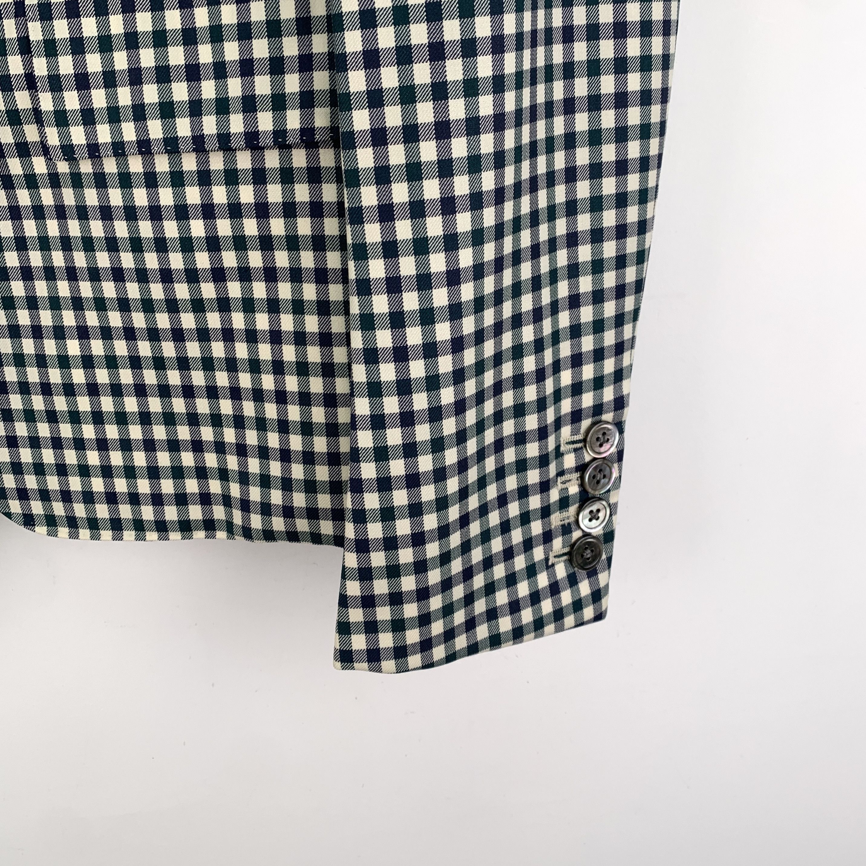 Thom Browne Thom Browne Colorblock Houndstooth Wool Blazer (XS) Size 38R - 8 Thumbnail