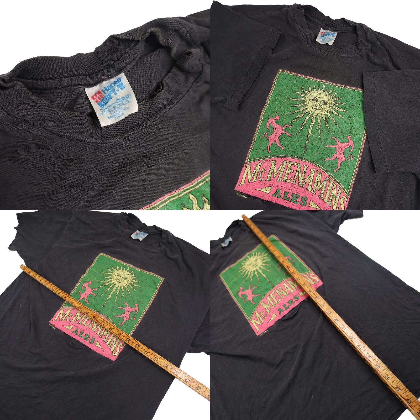 Vintage VINTAGE McMenamins Ales Mens XL Graphic T Shirt Black Distressed Size US XL / EU 56 / 4 - 8 Thumbnail