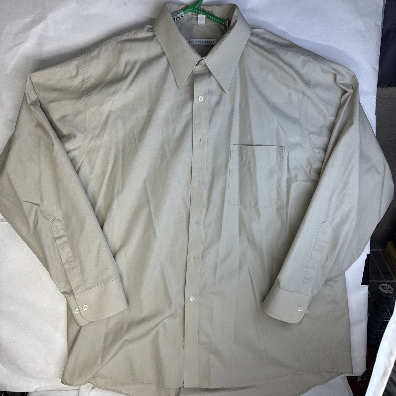 Geoffrey Beene Geoffrey Beene XL Vintage Dress Shirt Wrinkle Free Cotton Size US XL / EU 56 / 4 - 1 Thumbnail