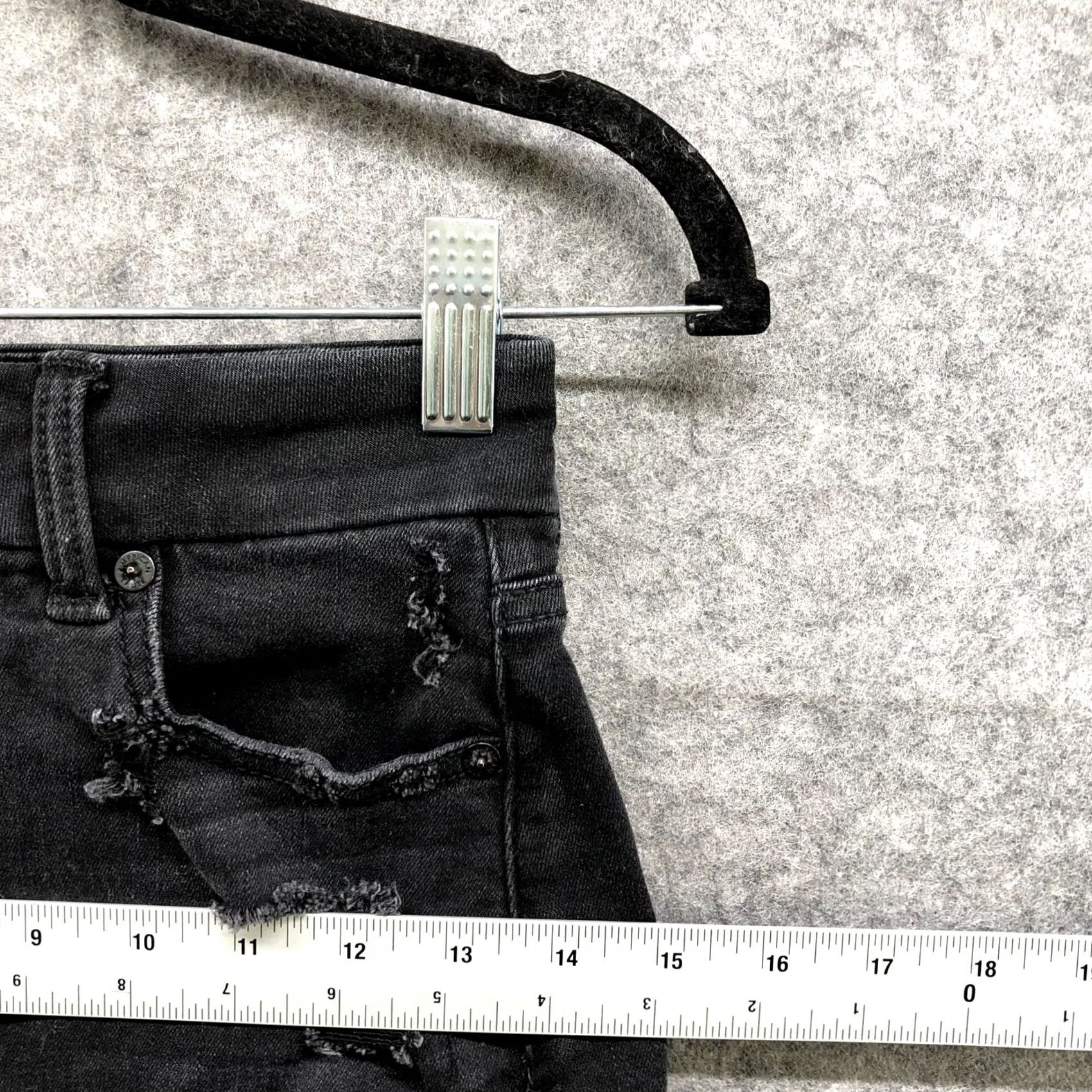 American Eagle Outfitters VINTAGE American Eagle Outfitters Curvy Hi Rise Mini Skirt Size 0 Black Next Level Stretch Skirt Womens Size 25" / US 0 / IT 36 - 7 Thumbnail
