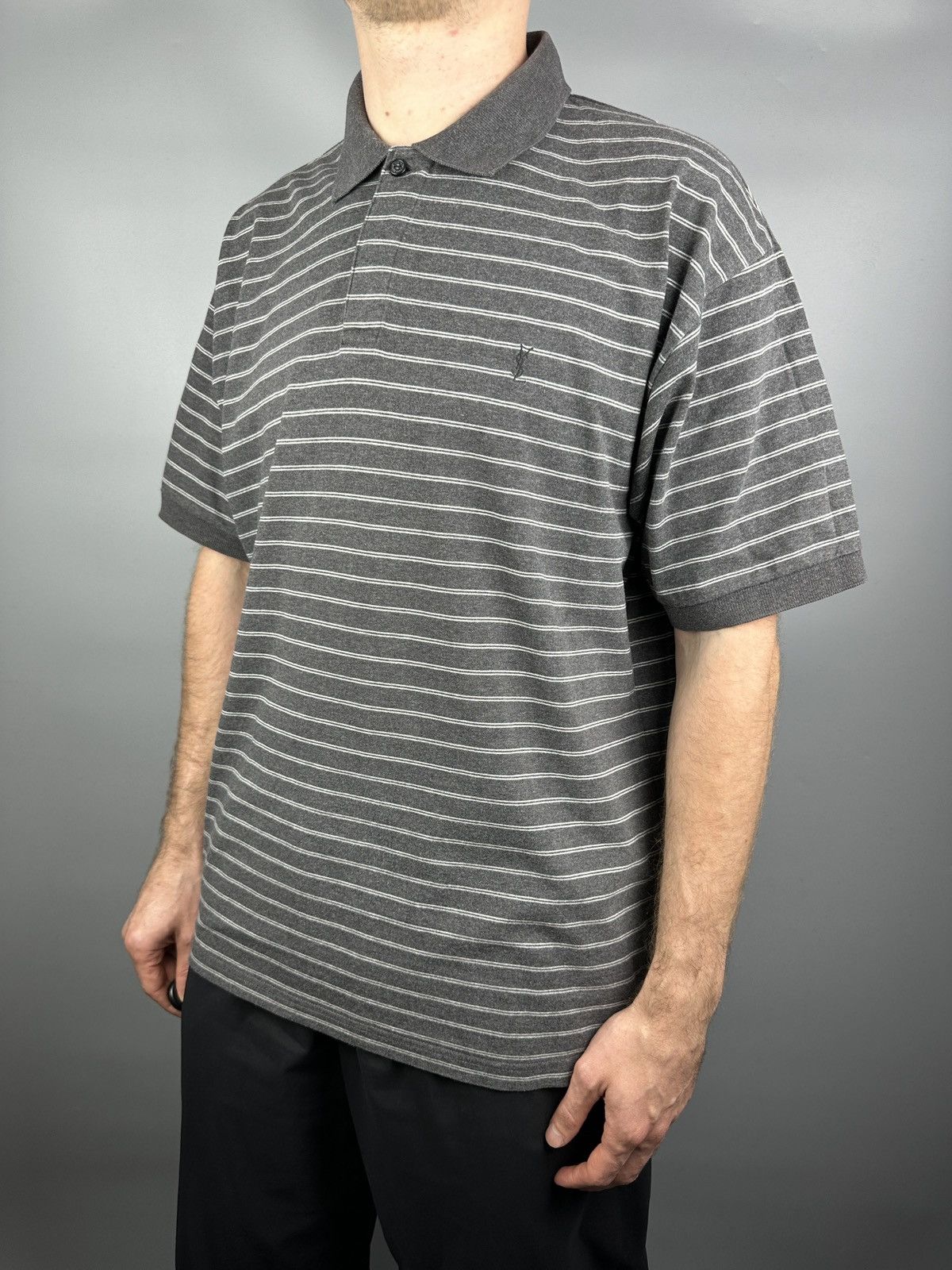 Yves Saint Laurent Yves Saint Laurent YSL Polo T Shirt Stripe Luxury Old Money Size US XL / EU 56 / 4 - 2 Thumbnail