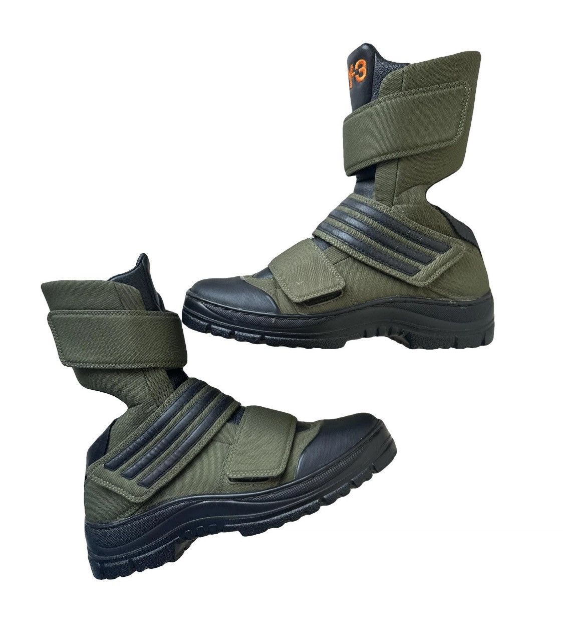 Adidas × Y-3 Adidas Y-3 Yohji Yamamoto (2002) velcro military Hi-top Size US 8 / IT 38 - 1 Thumbnail