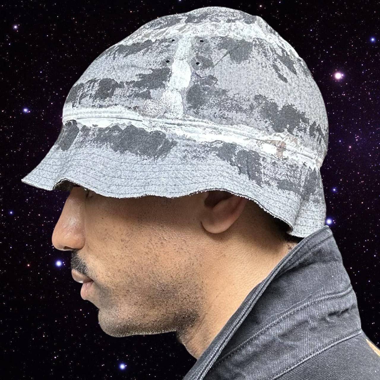 Jordan Brand ASTROBOI* x Jordan Gray Painted Bucket Hat Size ONE SIZE - 4 Thumbnail