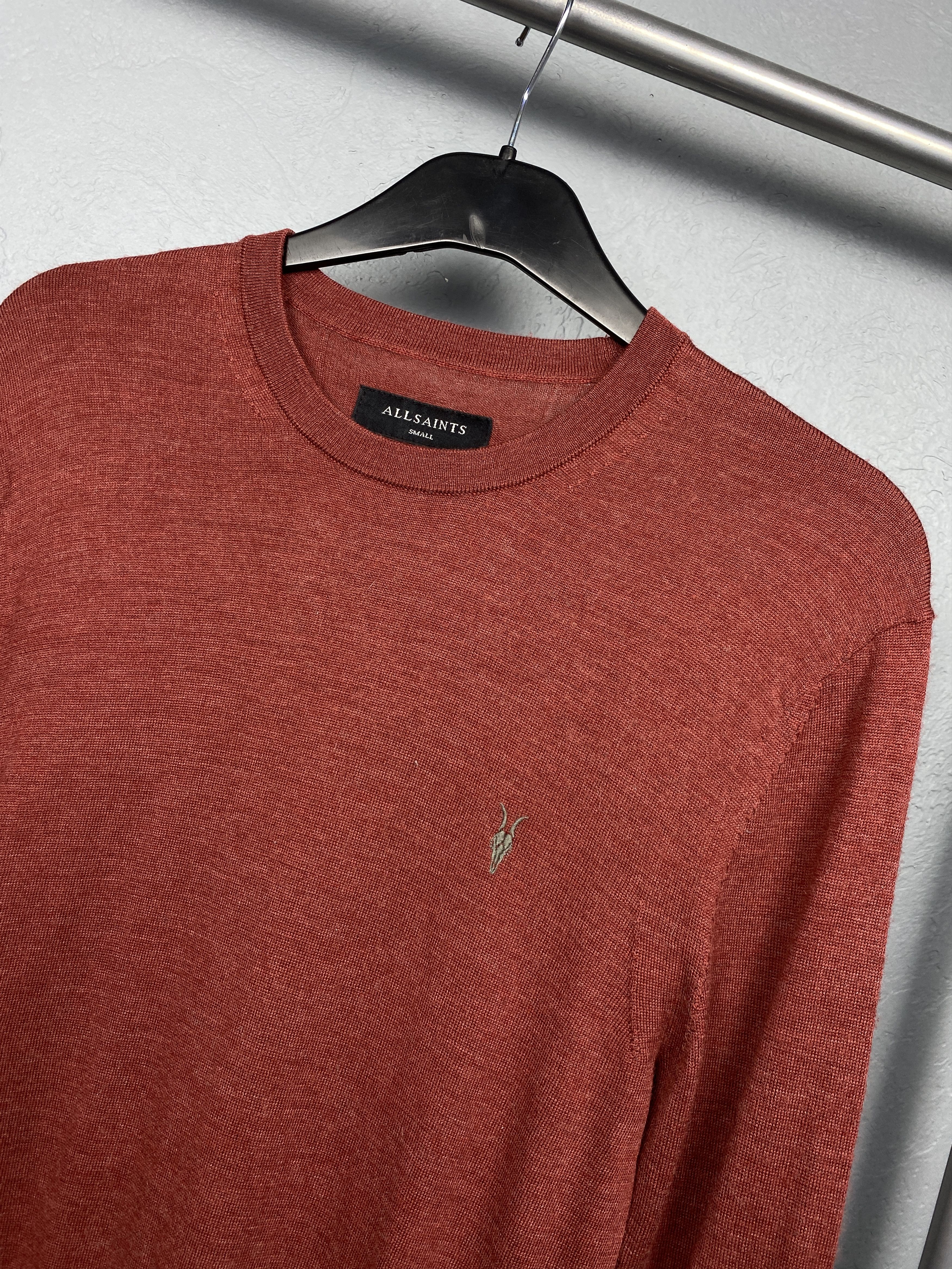 Allsaints AllSaints Mens Mode Merino Crew Neck Wool Knit Sweater Size US S / EU 44-46 / 1 - 2 Thumbnail