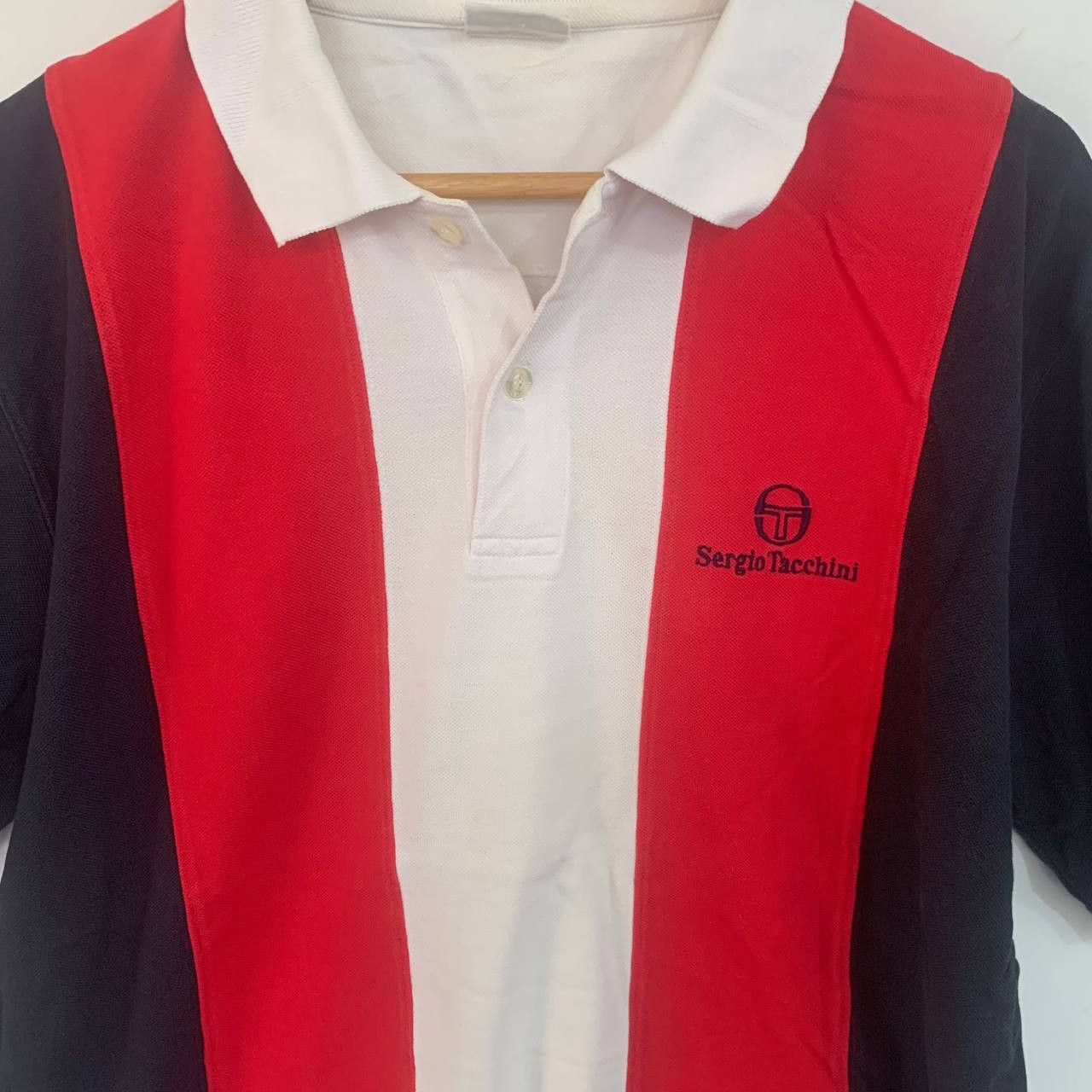 Sergio Tacchini Vintage Sergio Tacchini Stripe POlo shirt Rare Medium Size US M / EU 48-50 / 2 - 4 Thumbnail