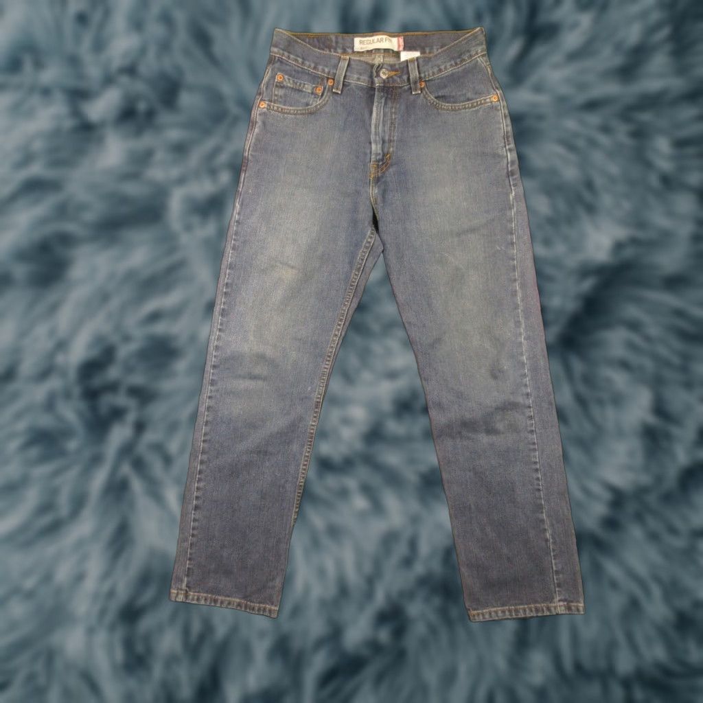 Levi's Levi's 505 Jeans 29x30 Medium Blue Denim Regular Straight Jeans Men Slim Comfort Pockets Belt Loops 5-Pocket Denim Zip Size US 29 - 1 Thumbnail