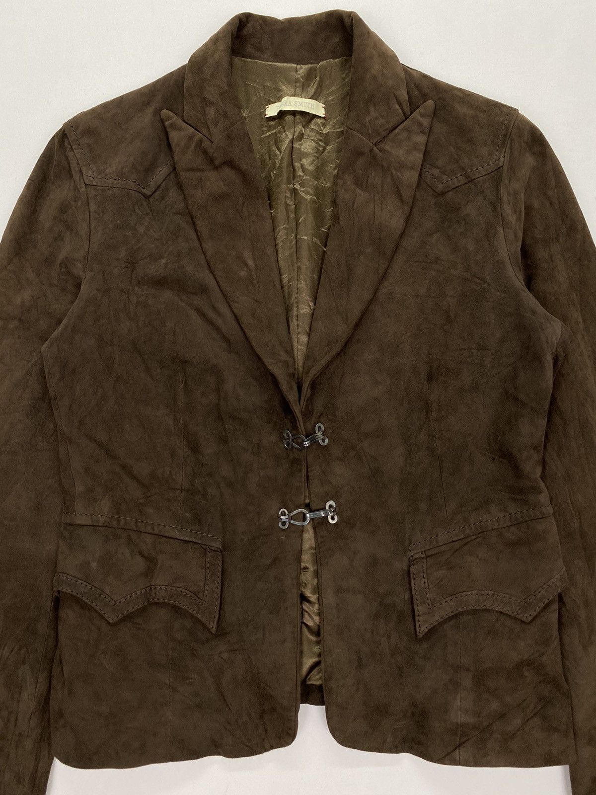 Japanese Brand Flora Smith Leather Coat Size XS / US 0-2 / IT 36-38 - 3 Thumbnail