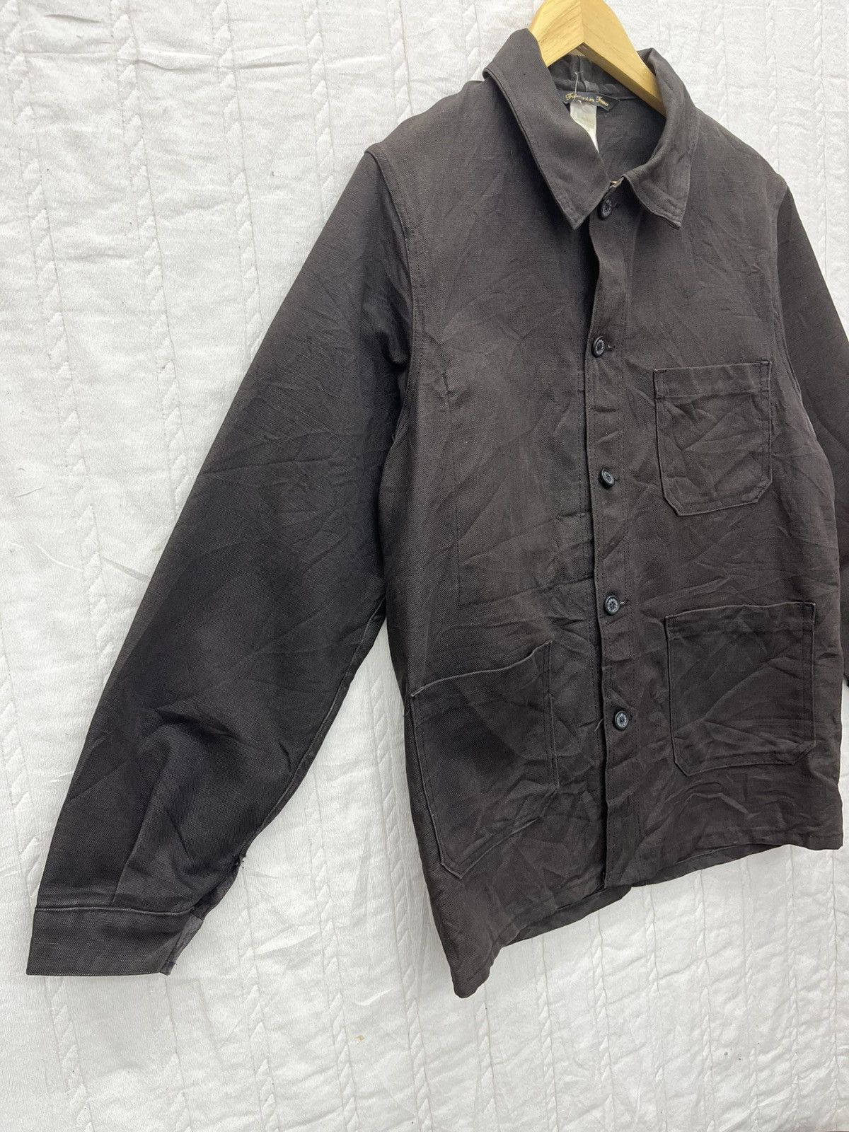Le Laboureur × Vetra RARE 🔥70s CHORE FRENCH WORKER SANFOREZED MOLESKIN JACKET Size US XS / EU 42 / 0 - 2 Thumbnail