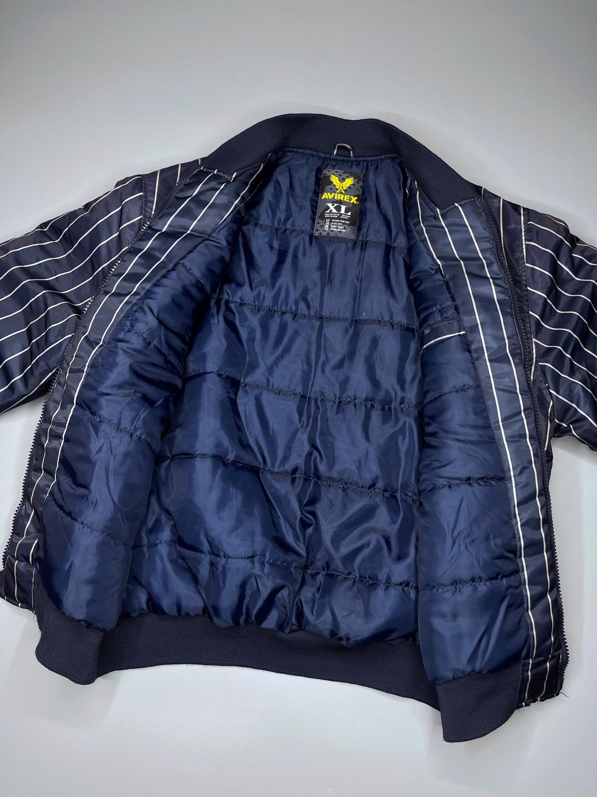 Avirex Vintage Avirex Stripped Bomber Jacket Size US XL / EU 56 / 4 - 7 Thumbnail