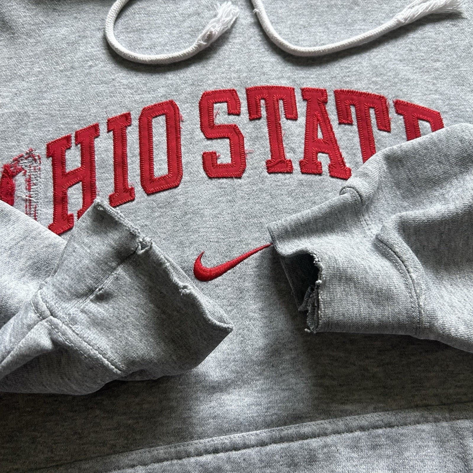 Vintage 90s Ohio State NCAA Nike Center Swoosh Hoodie Large