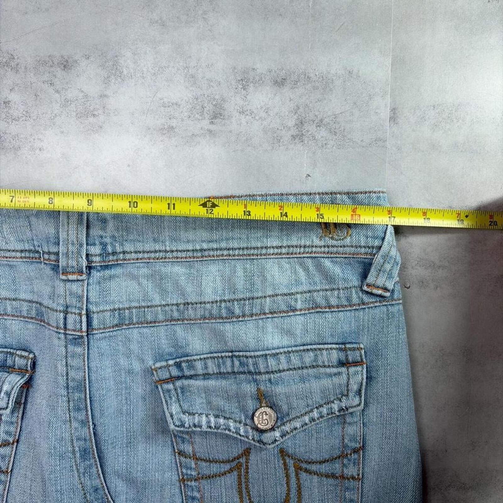 Other Y2K Light Wash C’est Toi Grunge Gothic Denim Skirt Size 36" / US 14 / IT 50 - 6 Thumbnail