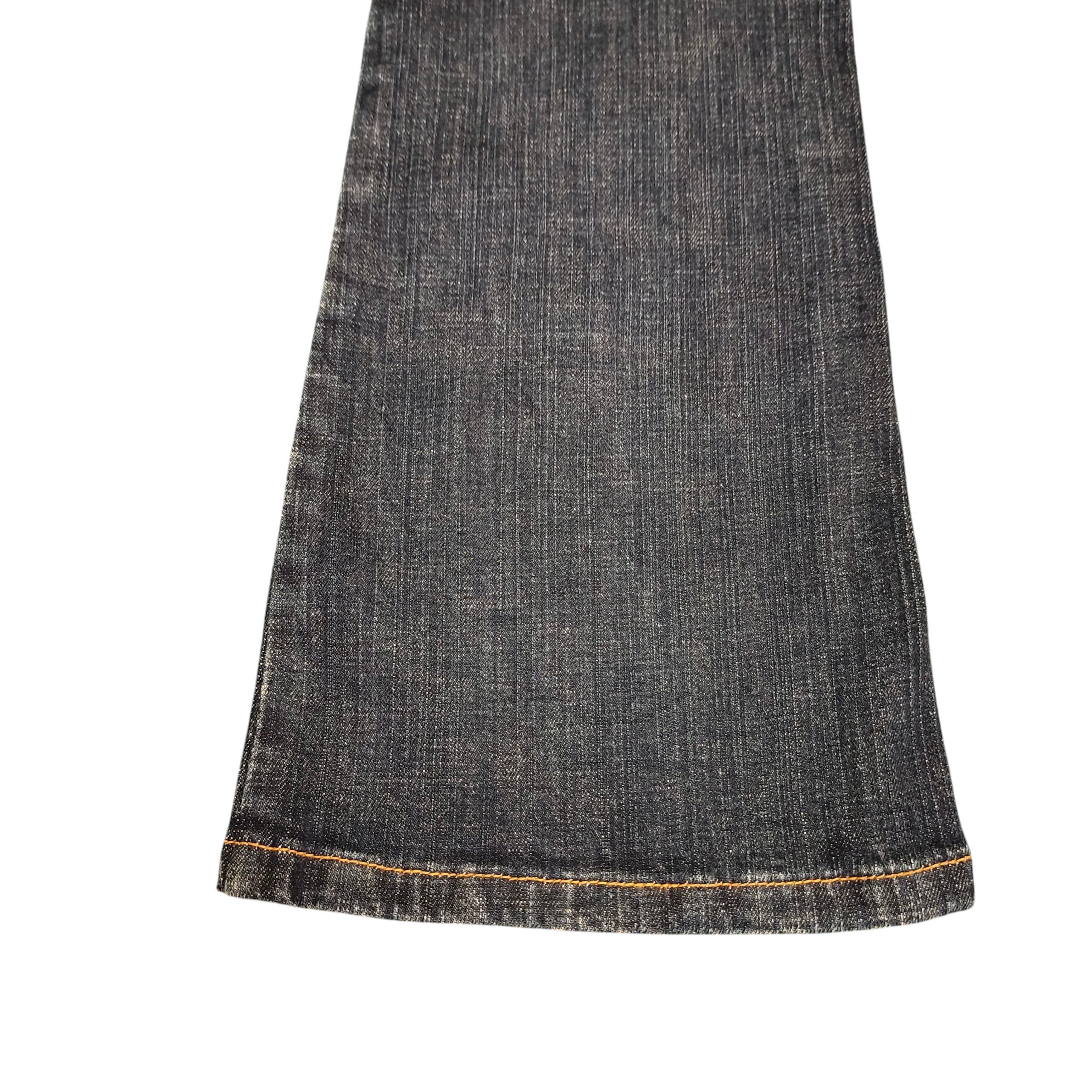 If Six Was Nine Flare Jeans Alpha Cubic Tribal Embroider Distress Bootcut Size US 30 / EU 46 - 7 Thumbnail