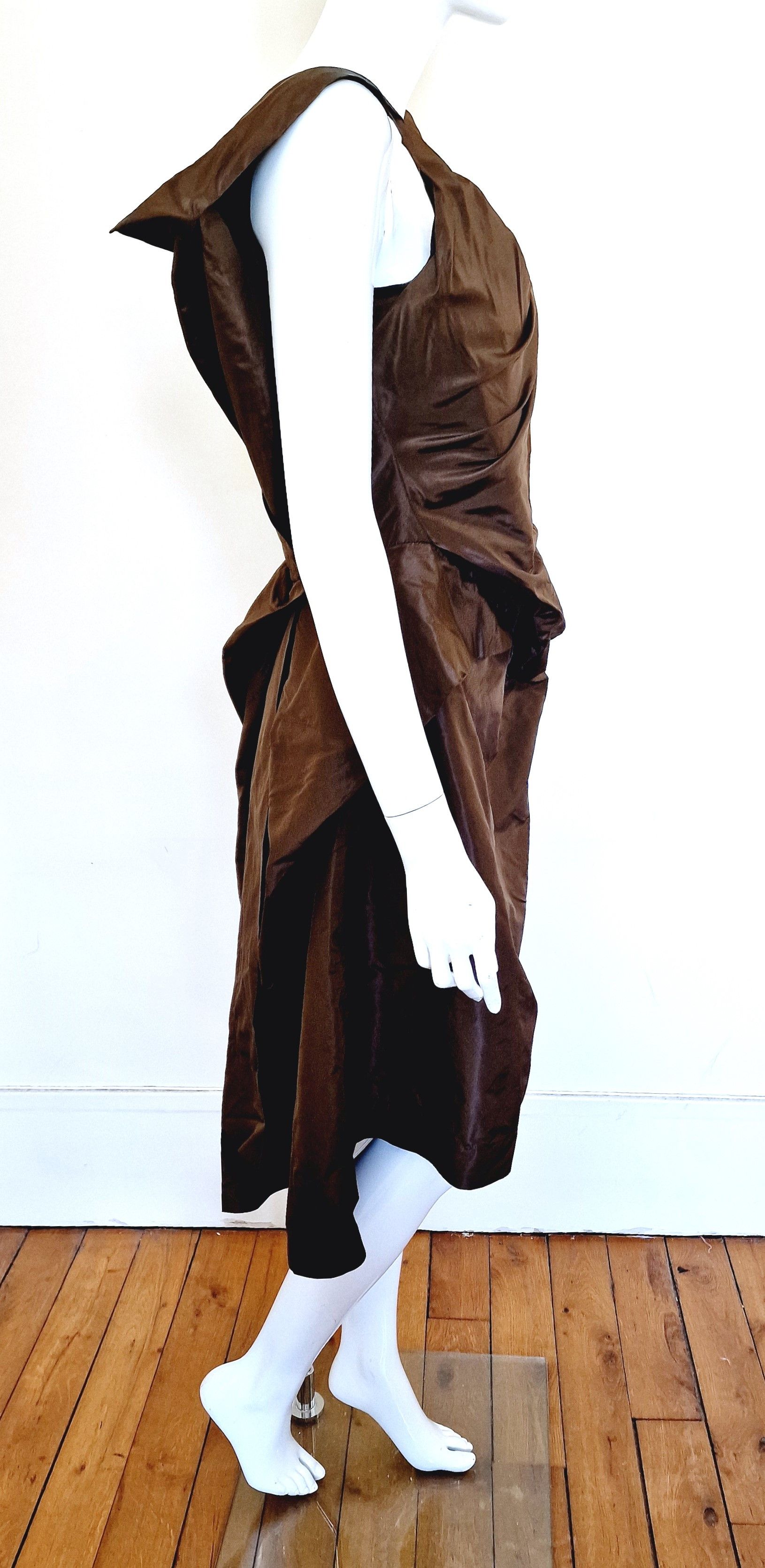 Vivienne Westwood Vivienne Westwood Bustier Corset Brown Taffeta Large Dress Size L / US 10 / IT 46 - 9 Thumbnail