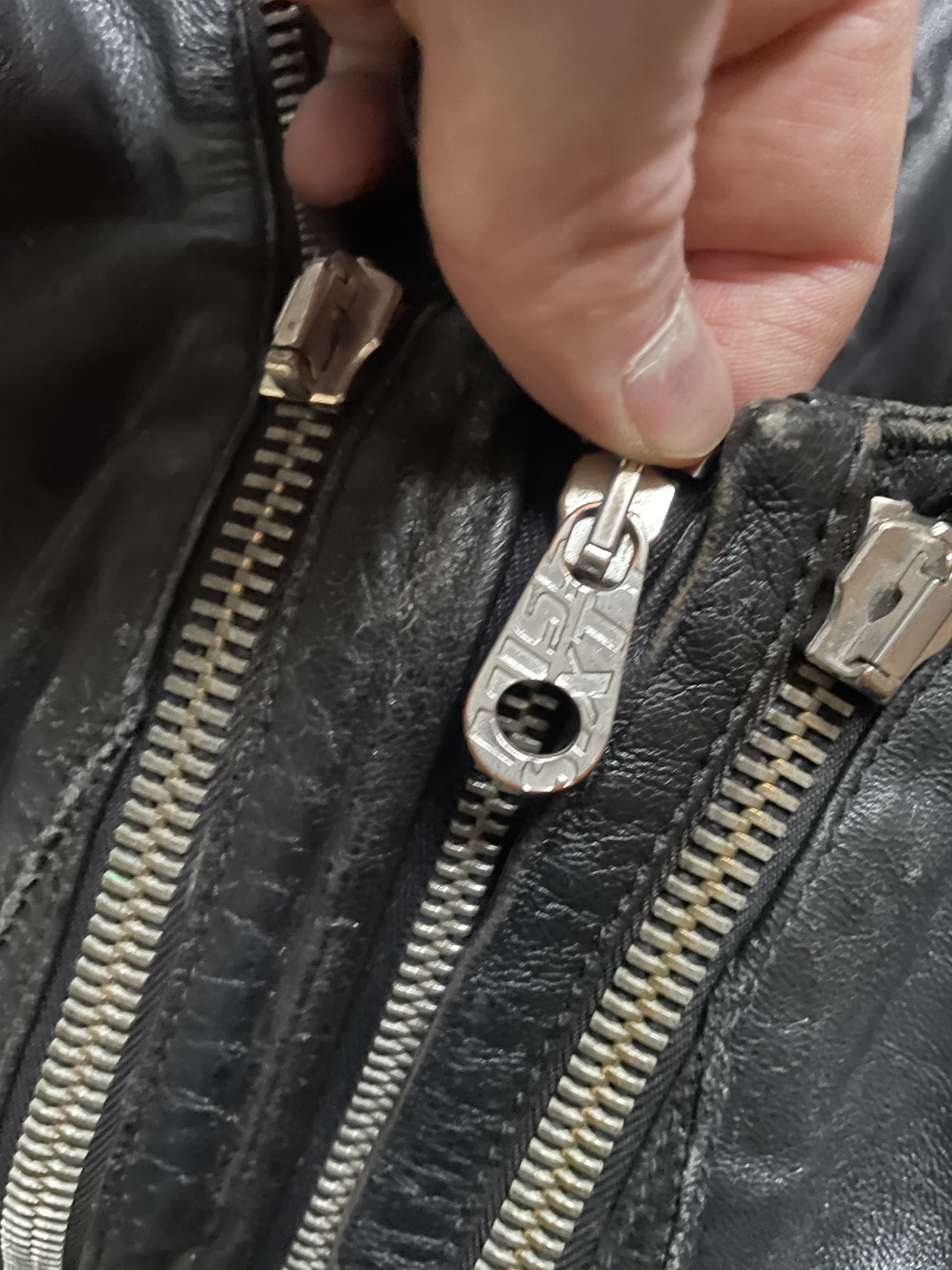 Miss Sixty RICK OWENS TYPE CROPPED SLIM FIT TRIPLE ZIP LEATHER JACKET Size S / US 4 / IT 40 - 7 Thumbnail