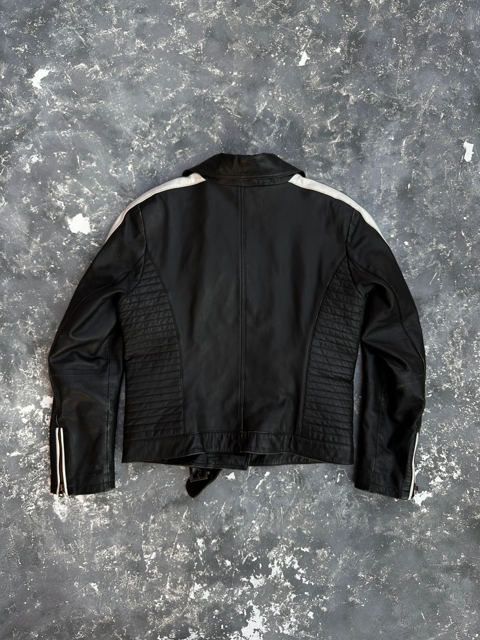 Leather vintage biker racing leather jacket y2k 00s Size US S / EU 44-46 / 1 - 2 Thumbnail
