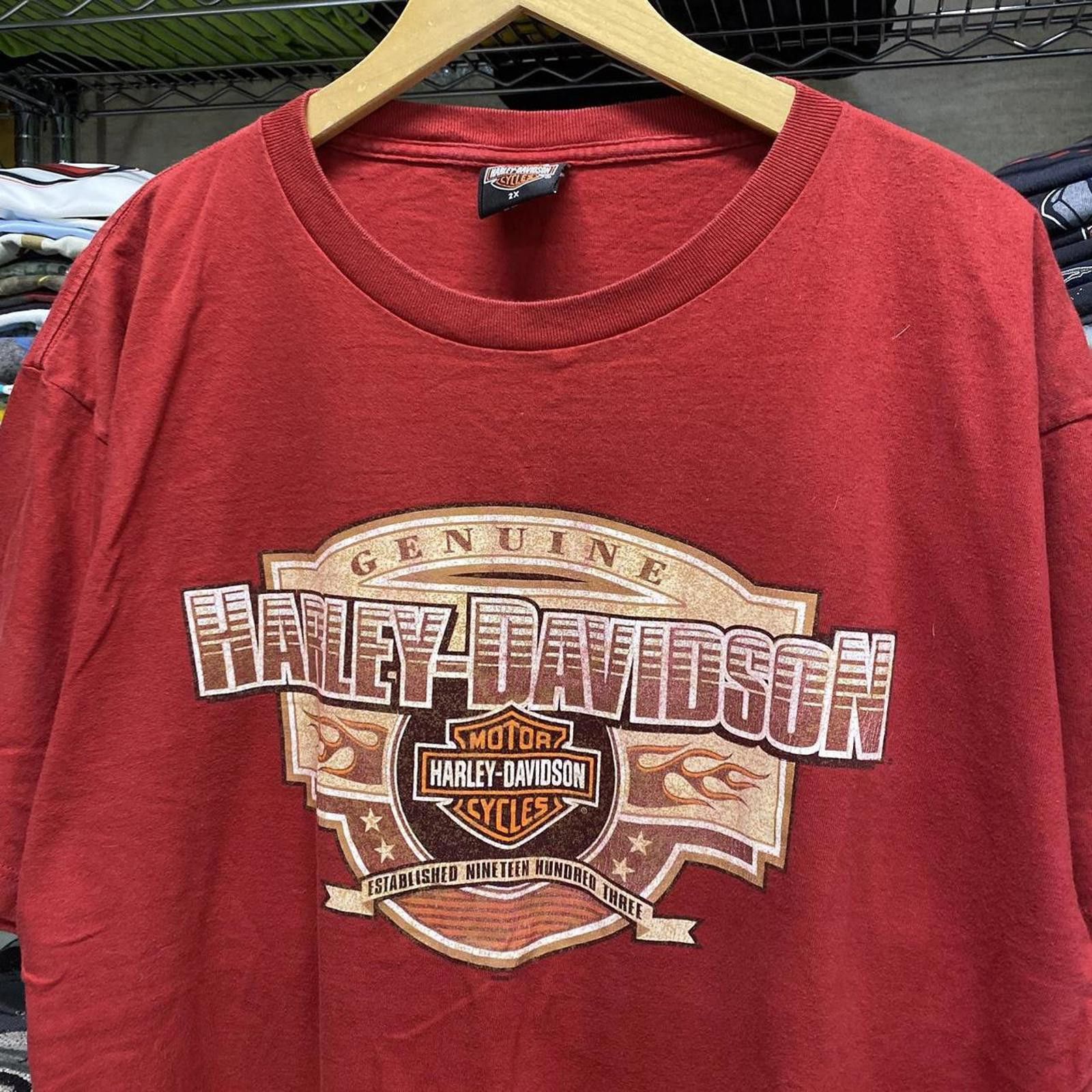 Harley Davidson 2000s harley davidson ohsawa ontario canada tee flames Size US XXL / EU 58 / 5 - 3 Thumbnail
