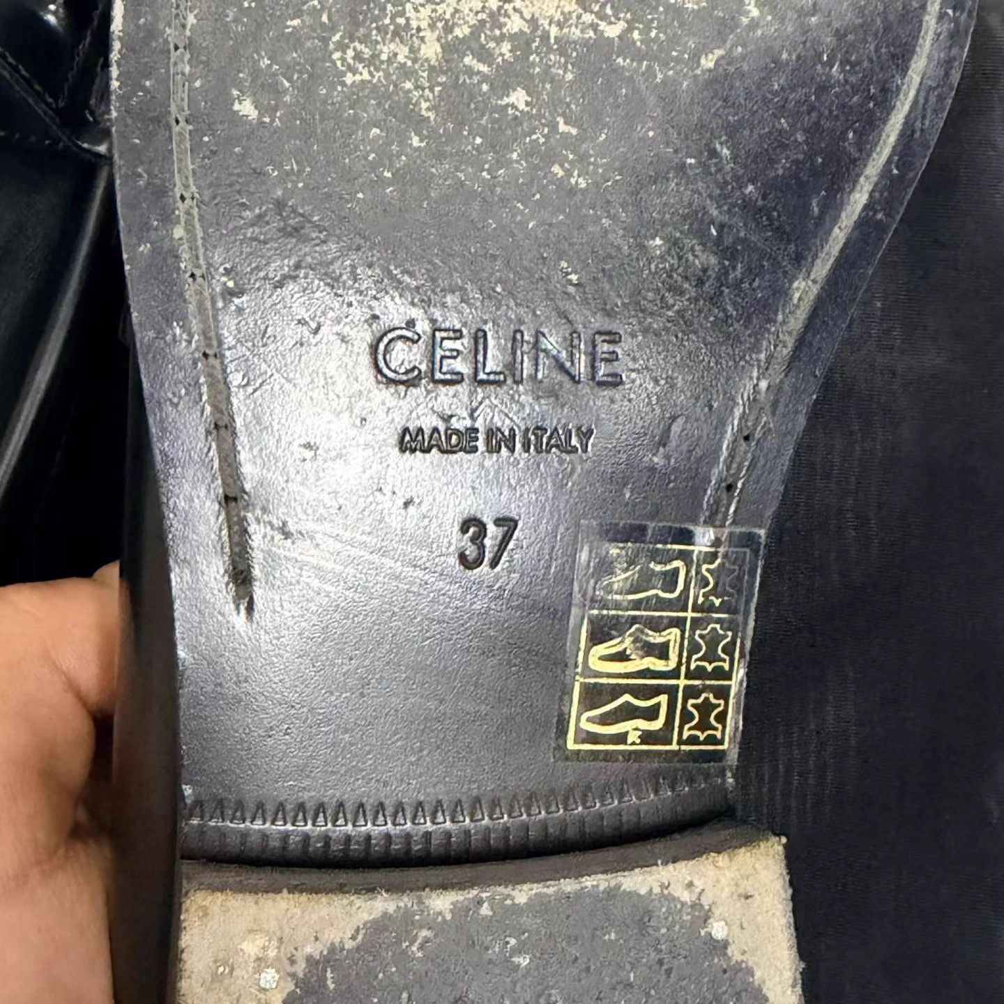 Celine CELINE Black Patent Leather Round Toe Slip-On Loafers 37 Size US 6 / IT 36 - 5 Thumbnail