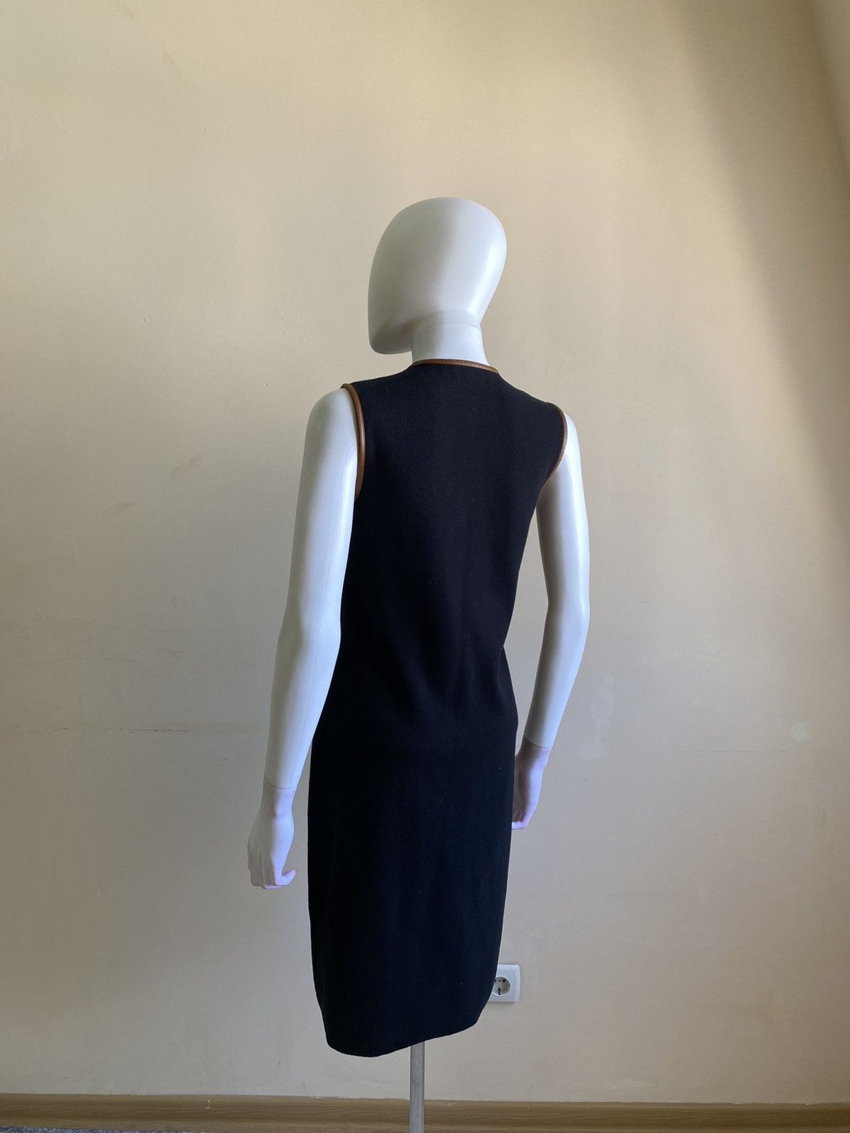 Lauren Ralph Lauren Lauren Ralph Lauren Knit Leather Patch Jacket & Dress Set Size S / US 4 / IT 40 - 10 Thumbnail