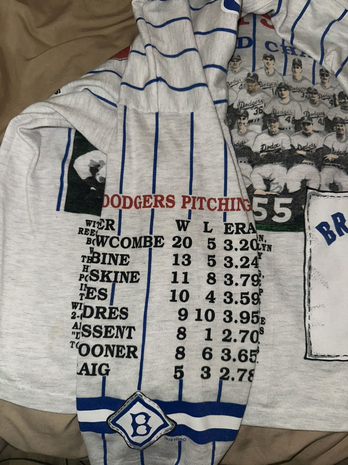 Other Vintage Long Gone Brooklyn Dodgers 1955 World Series Tee Size US XL / EU 56 / 4 - 7 Thumbnail