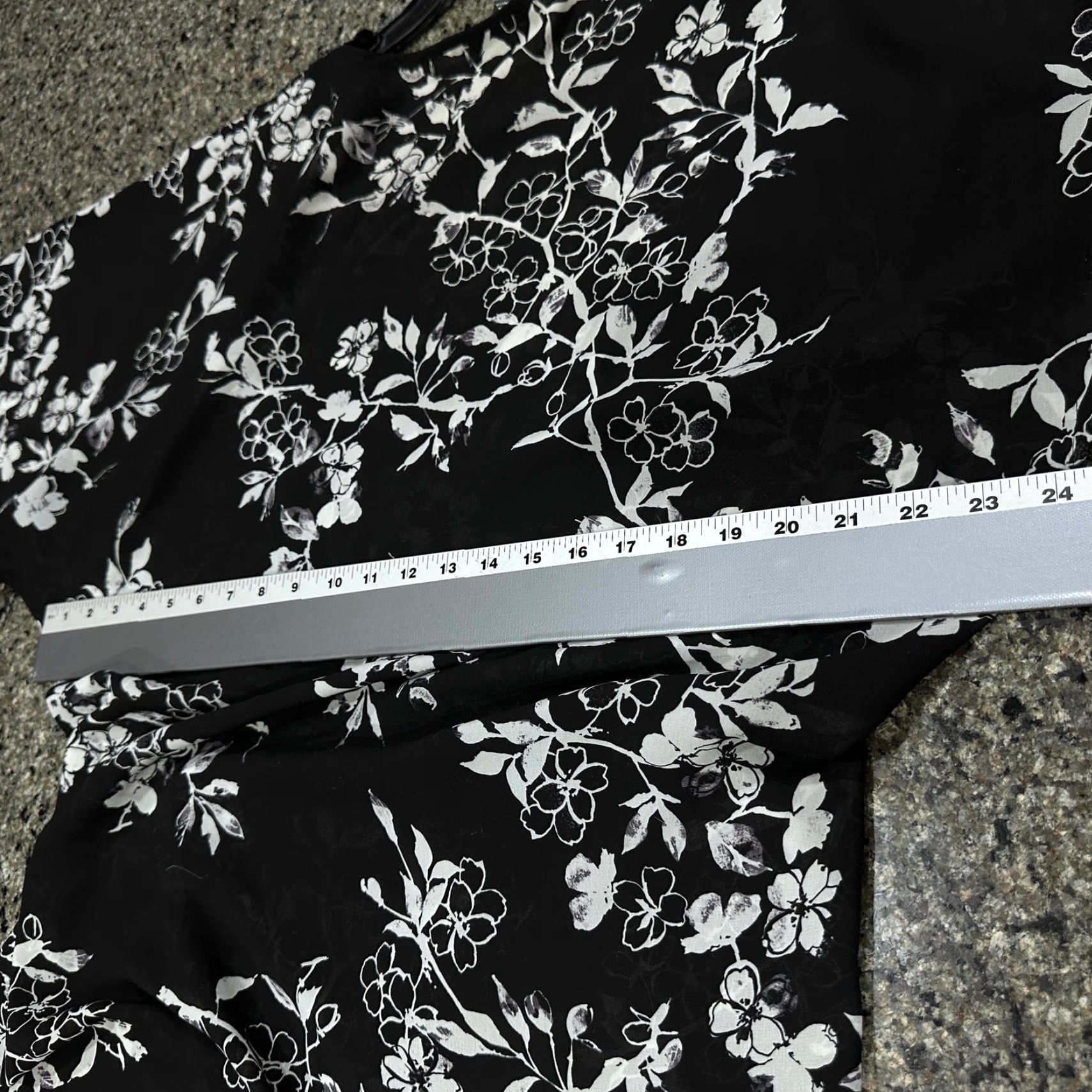Vintage Fashion Bug Blouse 0X Plus Size Black White Floral Sheer Kimono Sleeve 3/4 Sleeve Scoop Neck Boho Casual Vintage No N/A Size XL / US 12-14 / IT 48-50 - 4 Thumbnail