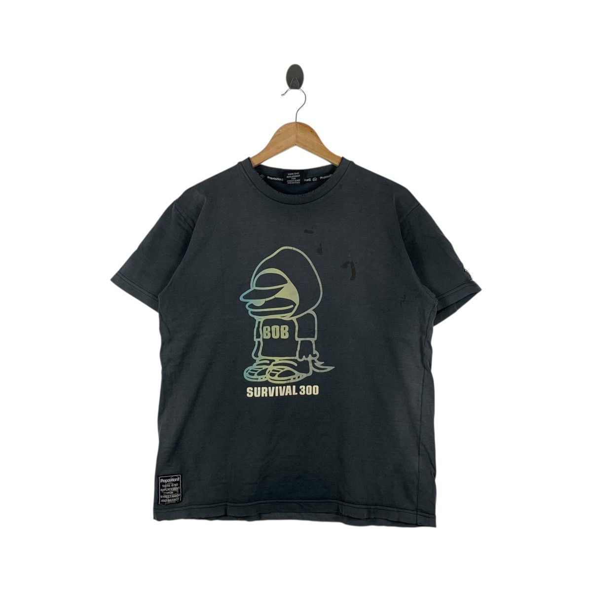 Vintage Vintage PROPOTION II SURVIVAL BOB Y2K Thrashed Tee Shirt Size US L / EU 52-54 / 3 - 1 Thumbnail