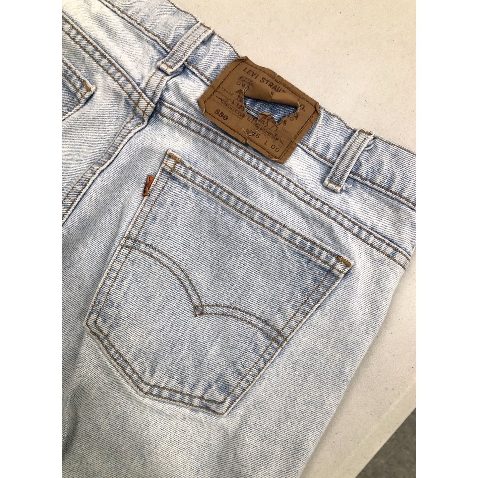 Levi's VINTAGE Levi’s 550 Orange Tab Denim Shorts Size 34 Blue Size US 34 / EU 50 - 2 Thumbnail