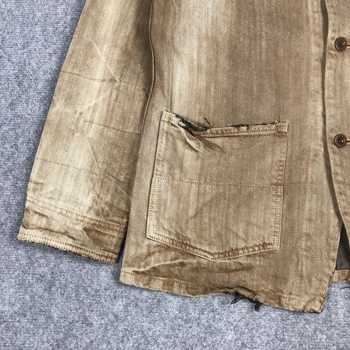 Japanese Brand × Spellbound SPELLBOUND CHORE DISTRESSED BROWN SUN FADED BUTTON JACKET Size US M / EU 48-50 / 2 - 4 Thumbnail