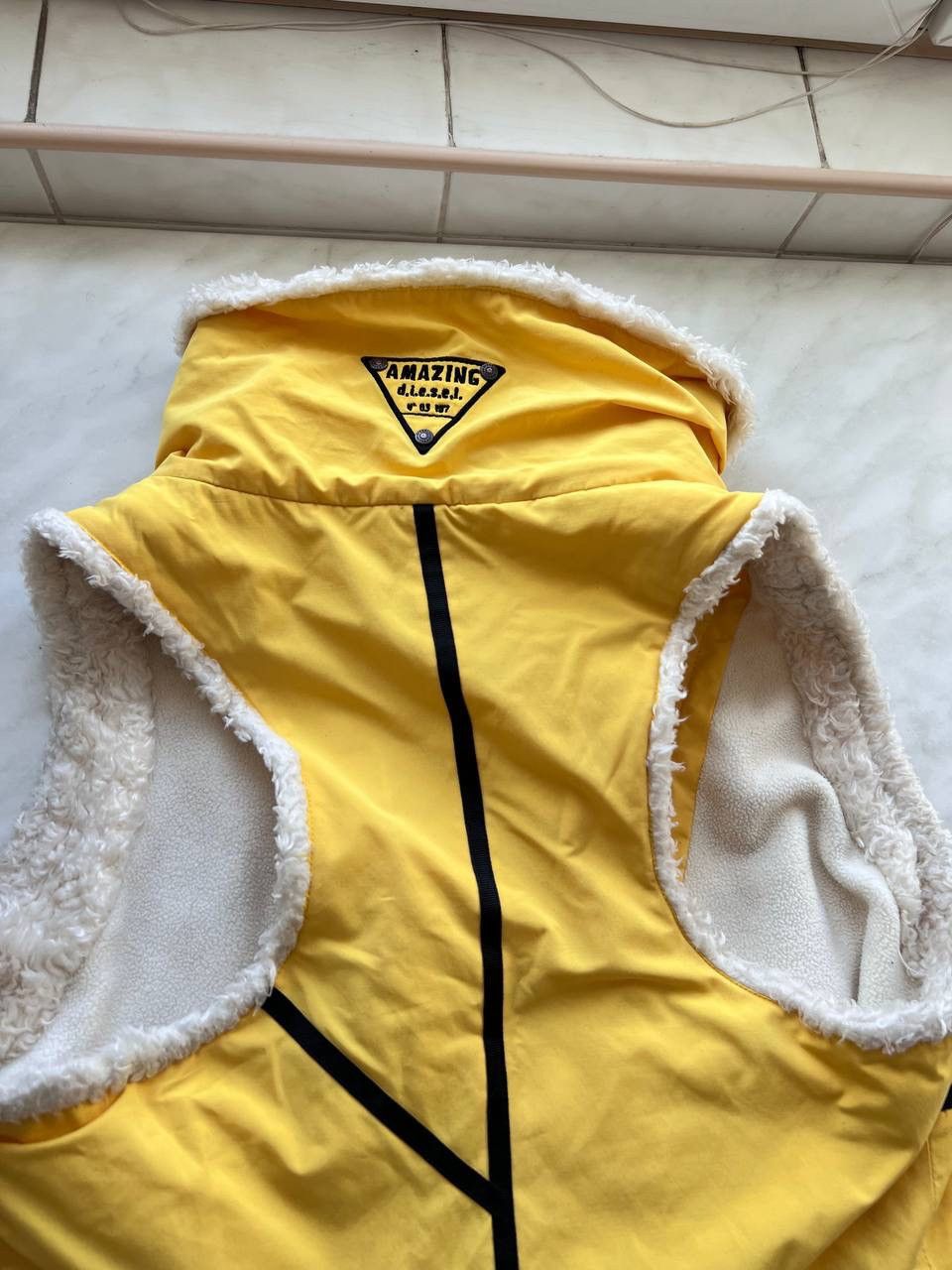 Diesel Vintage DIESEL Archive Avantgarde Y2K Vest Faux Fur Jacket Size M / US 6-8 / IT 42-44 - 9 Thumbnail