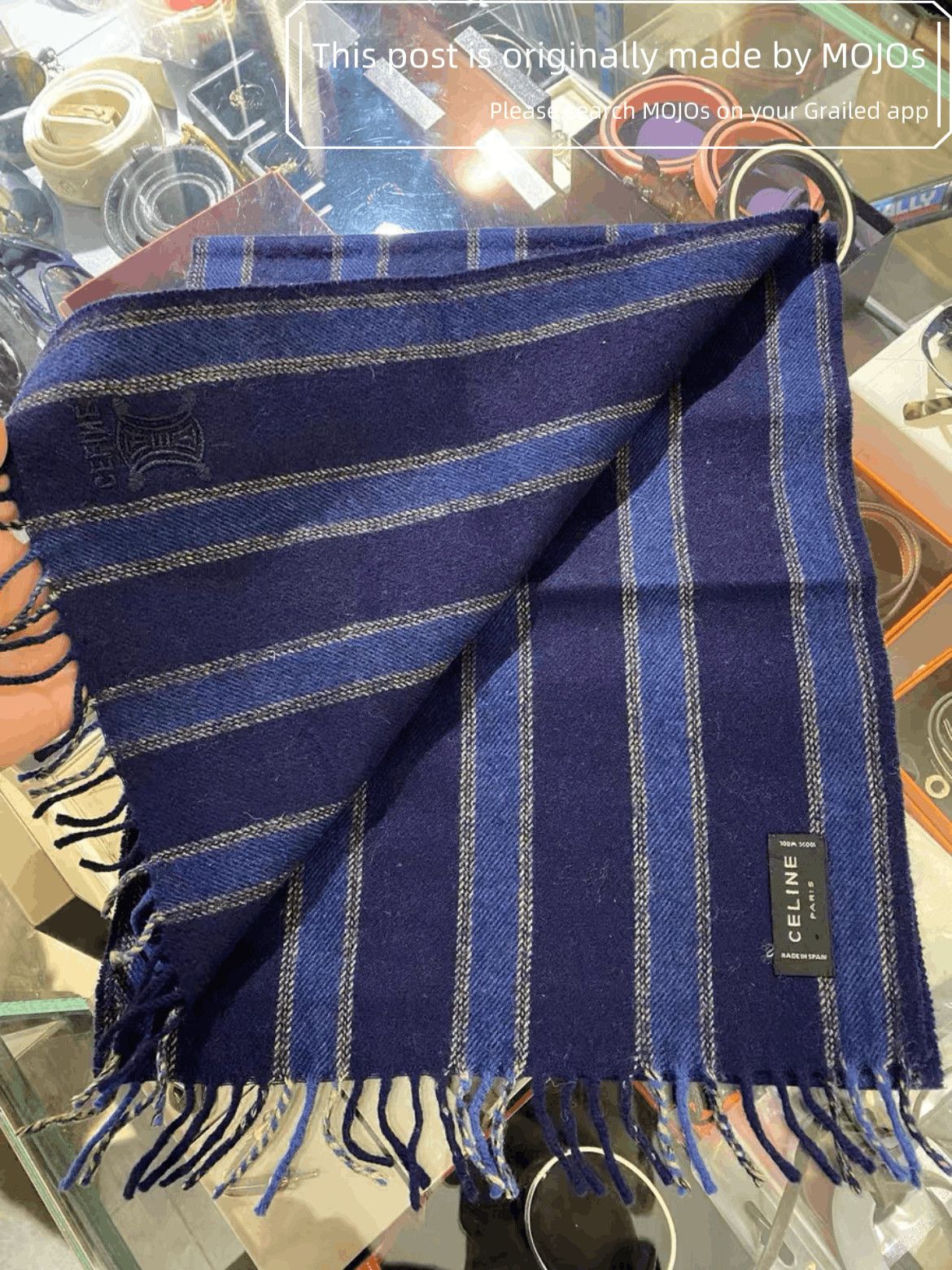Celine Celine Stripes Logo Stitches Scarf Size ONE SIZE - 2 Thumbnail