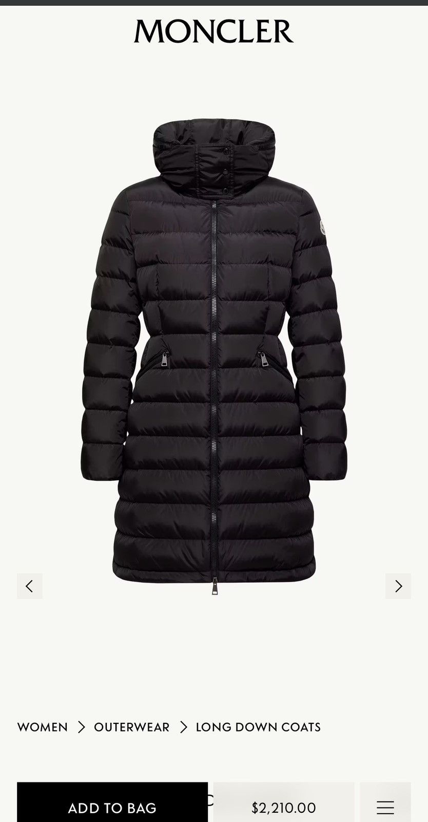 Moncler Moncler Parka - Flammette Hooded Long Down Jacket Size XS / US 0-2 / IT 36-38 - 1 Thumbnail