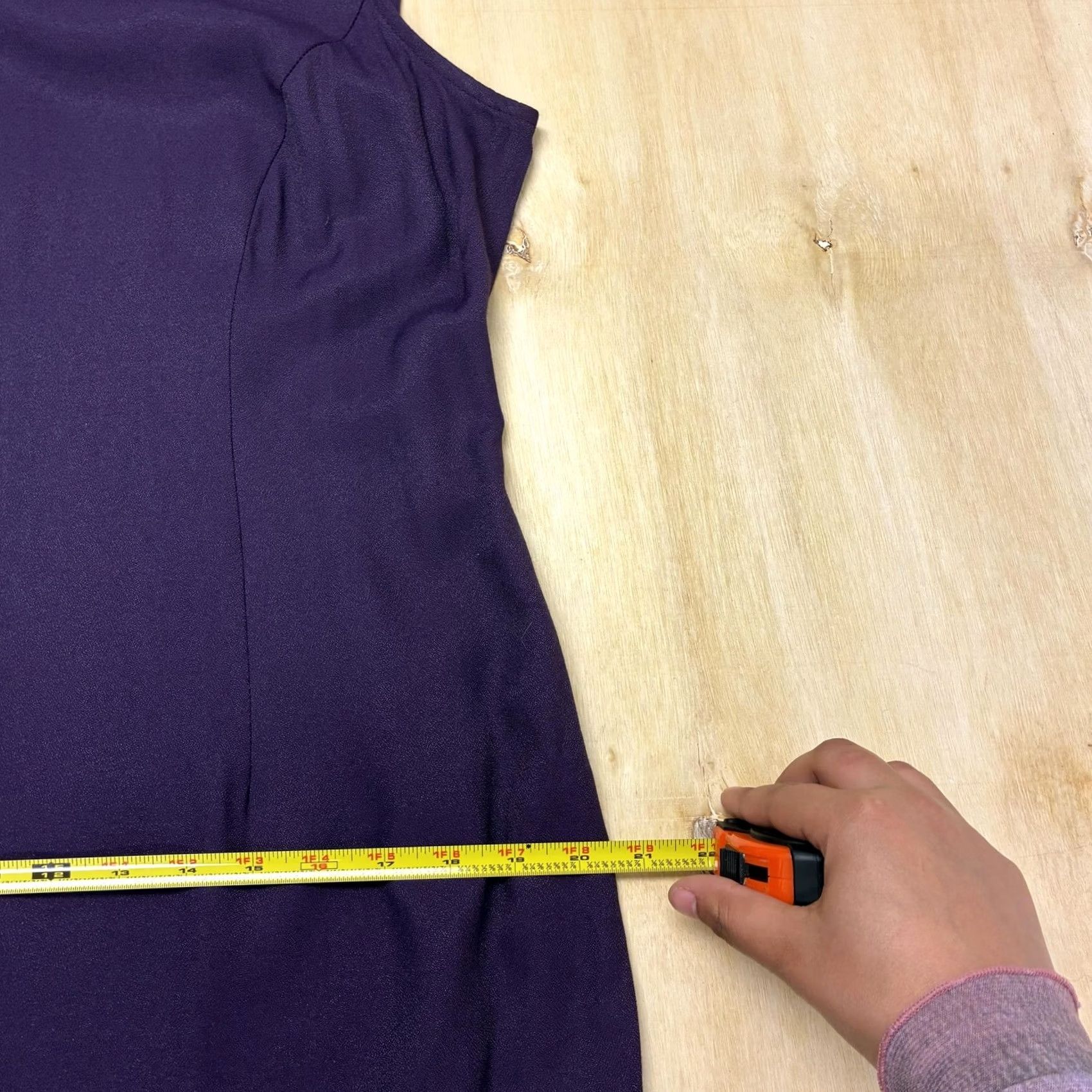 Vintage VINTAGE R&M Richards Dress Womens 12 Purple Sleeveless Scoop Neck Sheath Knee Size XL / US 12-14 / IT 48-50 - 5 Thumbnail