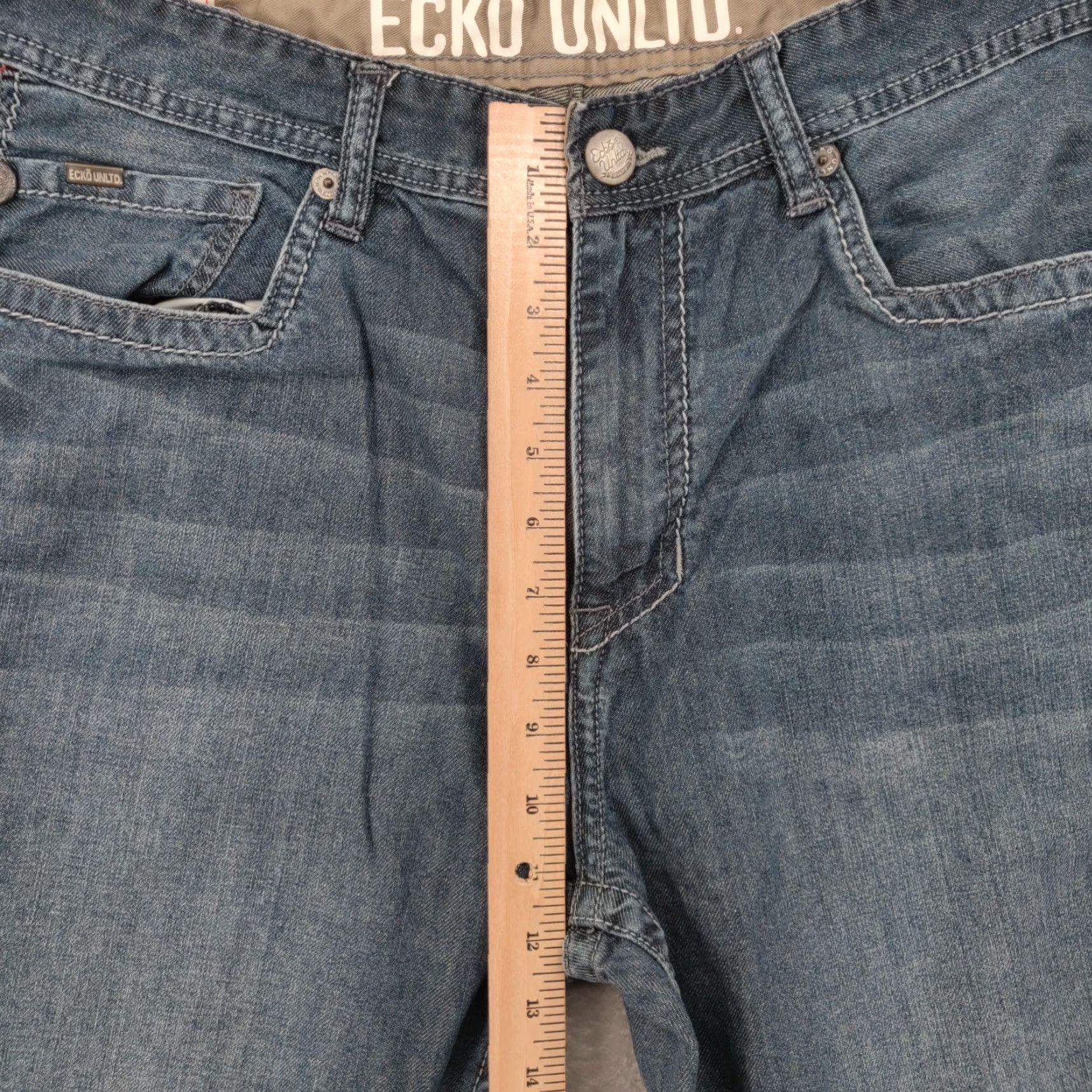 Ecko Unltd. VINTAGE Ecko Jeans Mens 36x29 Blue Baggy Relaxed Fit Denim Hip Hop 90s Y2K Jeans Mens 36 Blue 90s Hip Hop Grunge Baggy Relaxed 90s Mens Size US 36 / EU 52 - 5 Thumbnail
